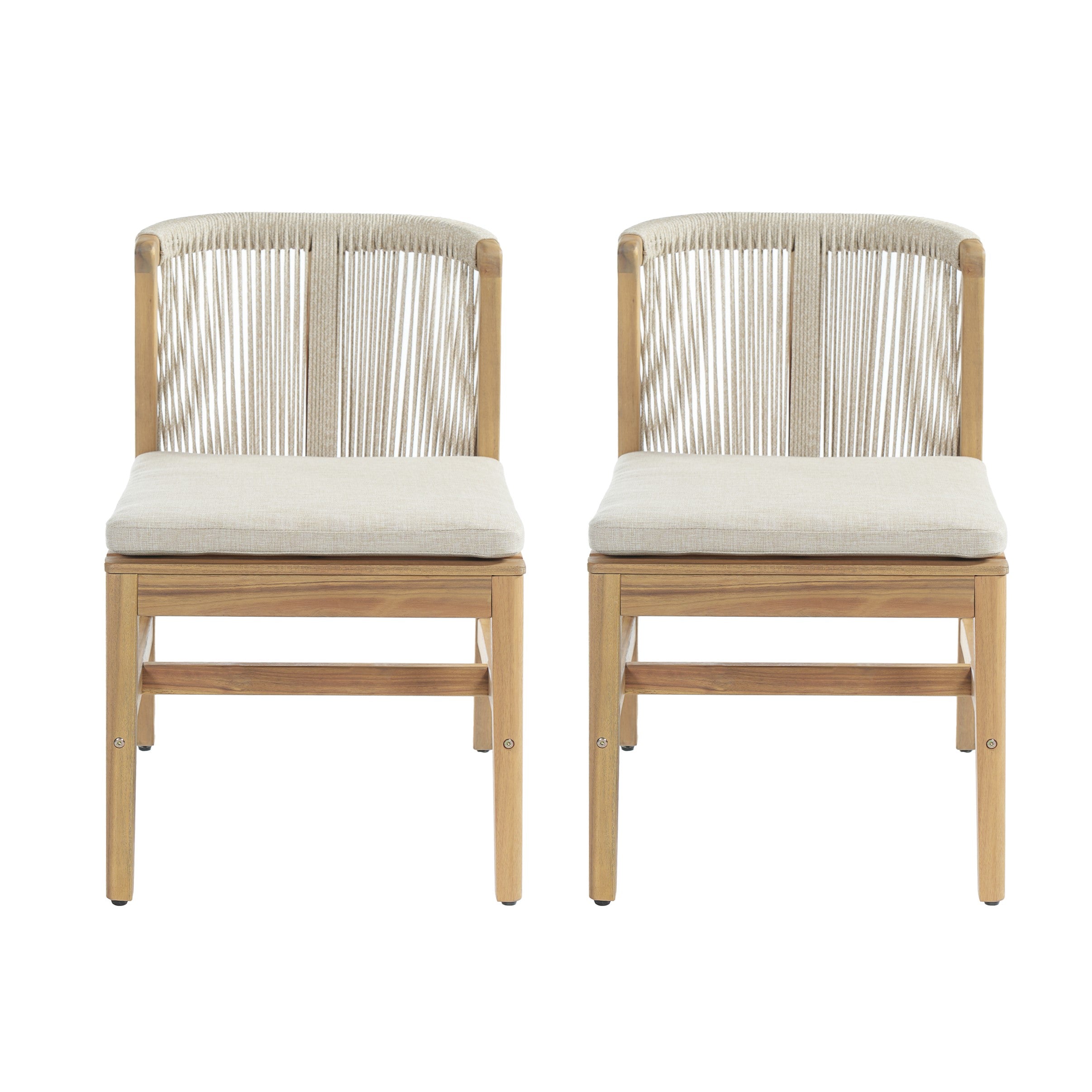 Louie Outdoor Dining Chairs, Set of 2