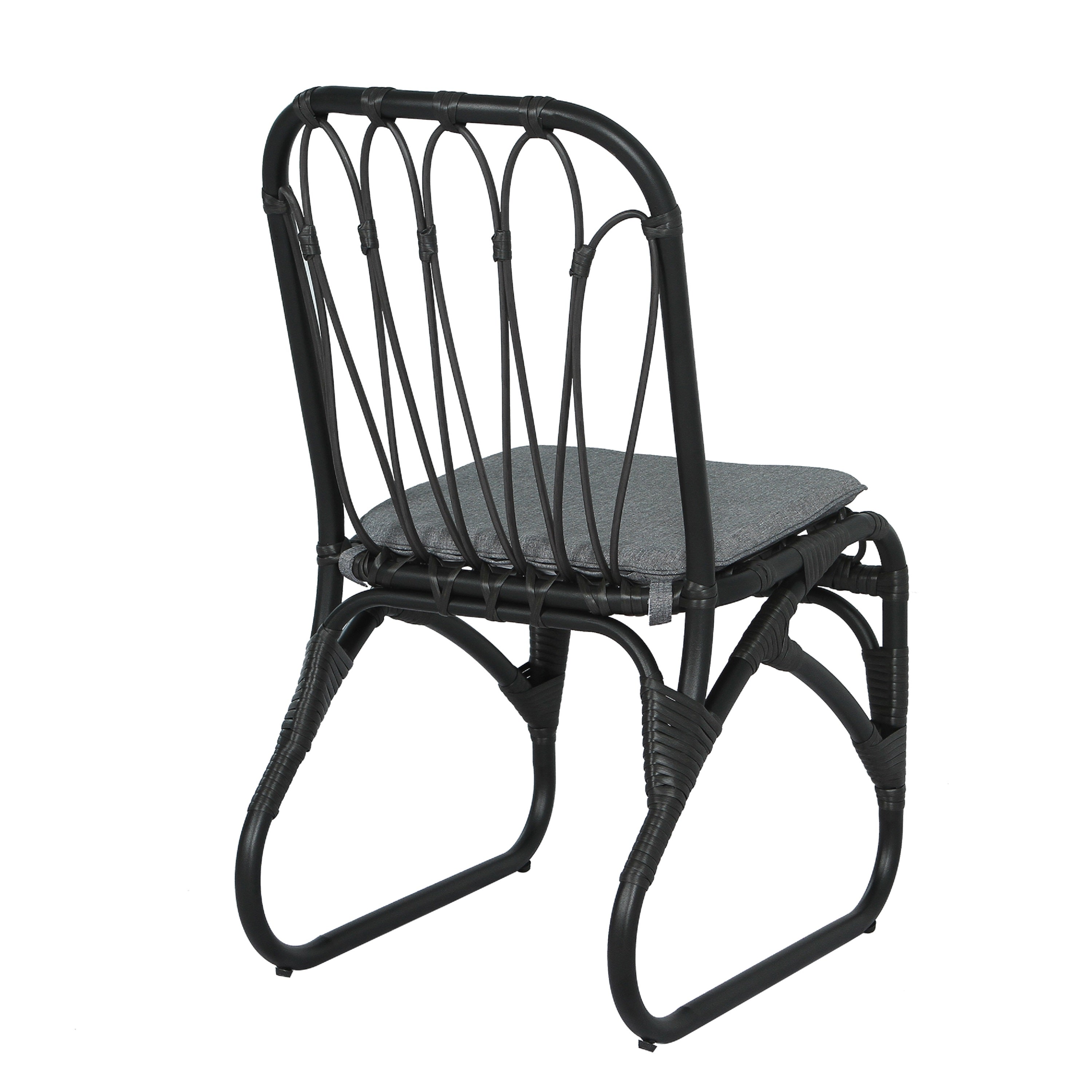 Outdoor Faux Rattan Dining Chairs, Set of 2