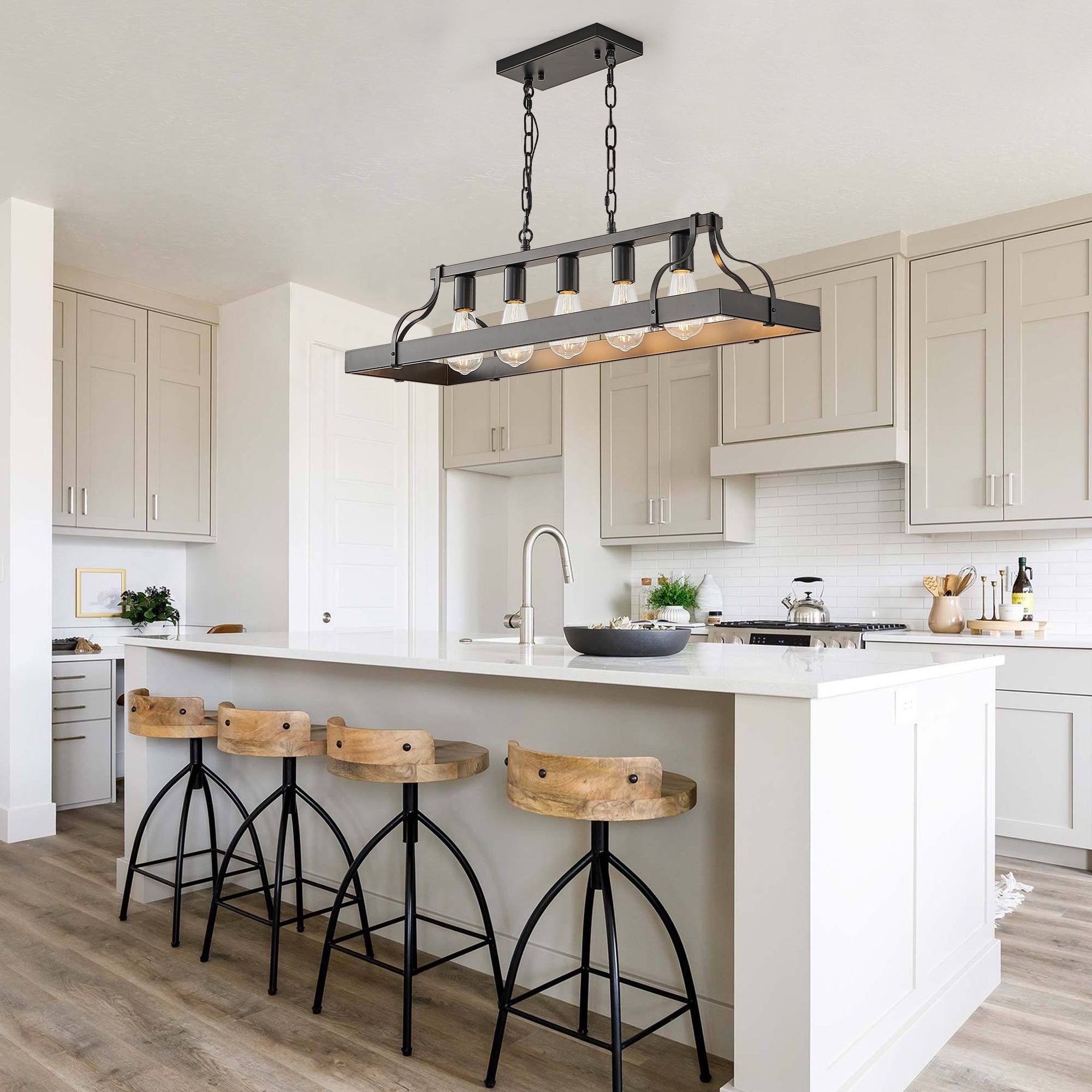 Modern Farmhouse Two-Tone Pendant Light