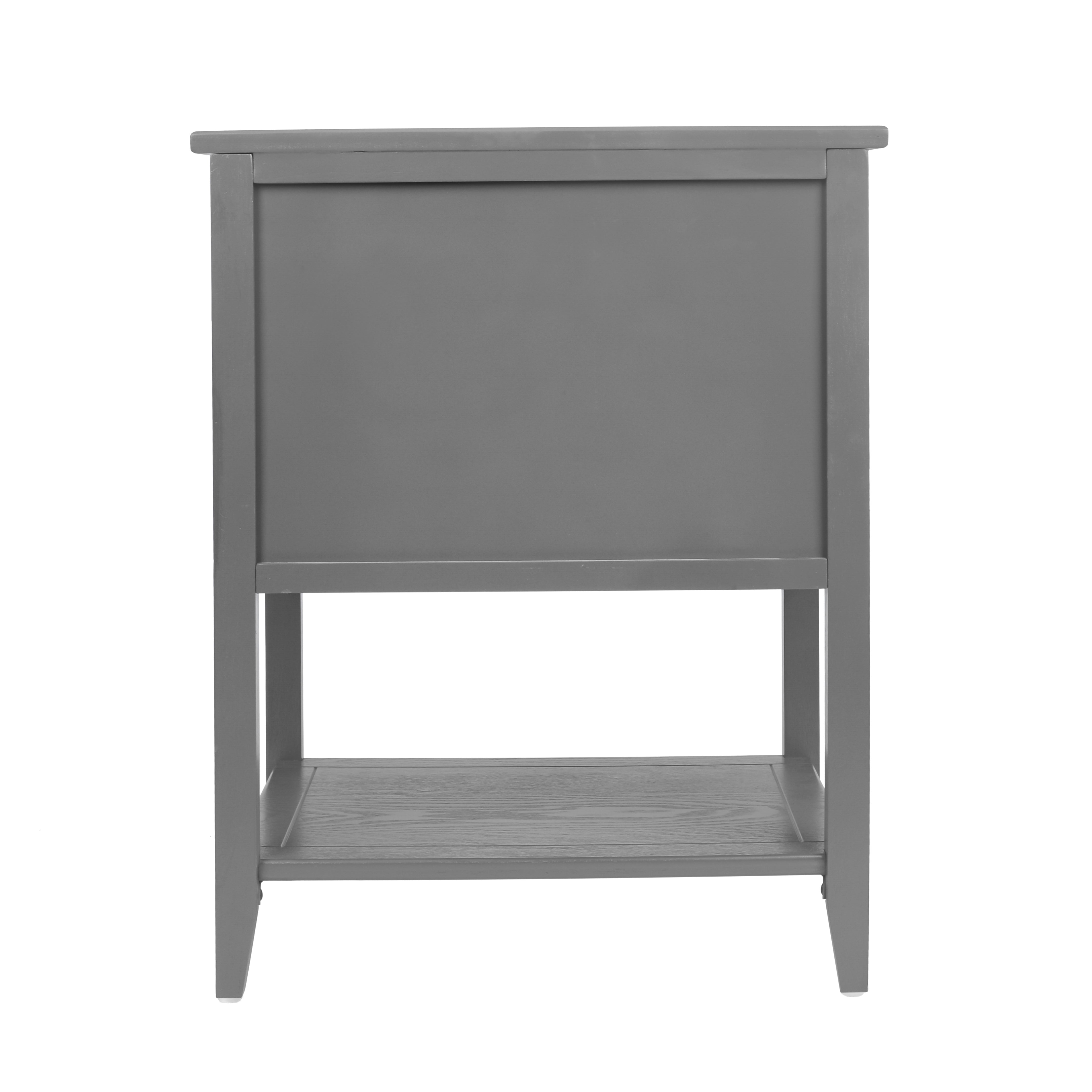 2-Drawer Side Table with Natural Rattan Drawers
