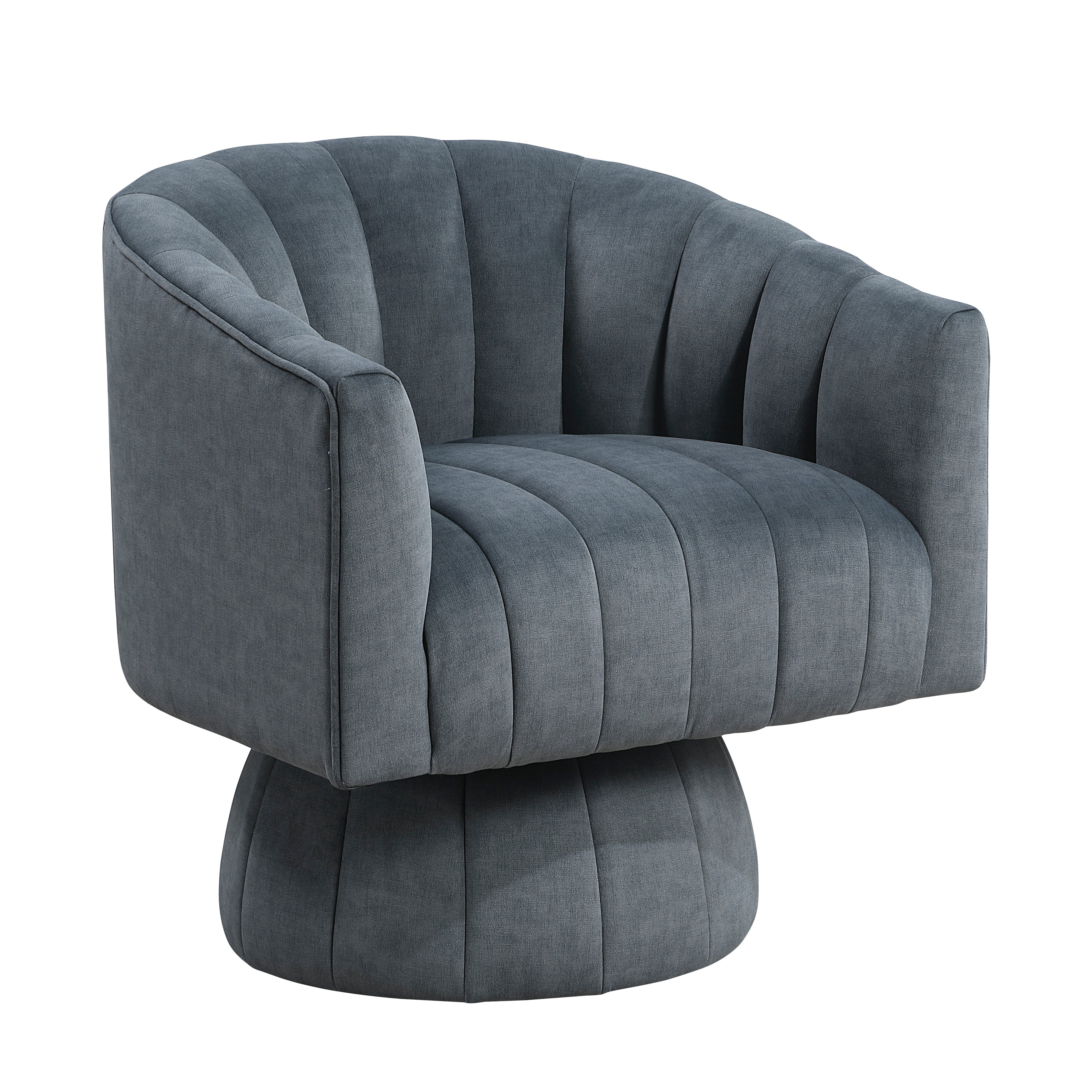 Dark Green Velvet Accent Chair Modern Luxury Living Room Furniture, 1pc Swivel Chair Comfortable Barrel Back