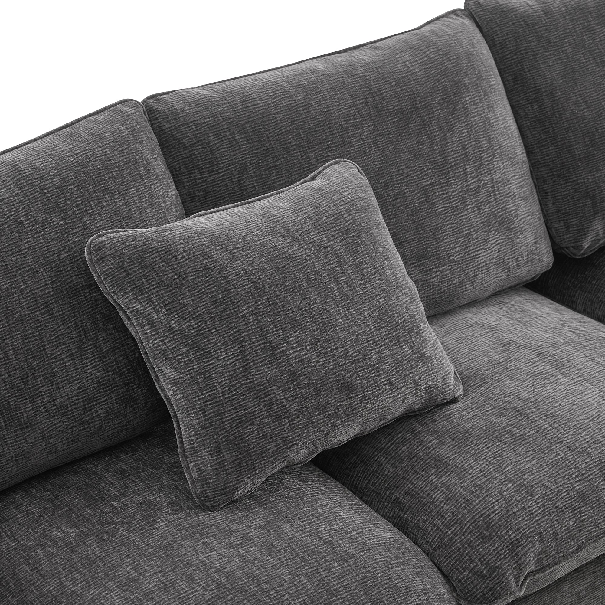 Chenille Modular U-Shape Sectional Sofa, Seats 7