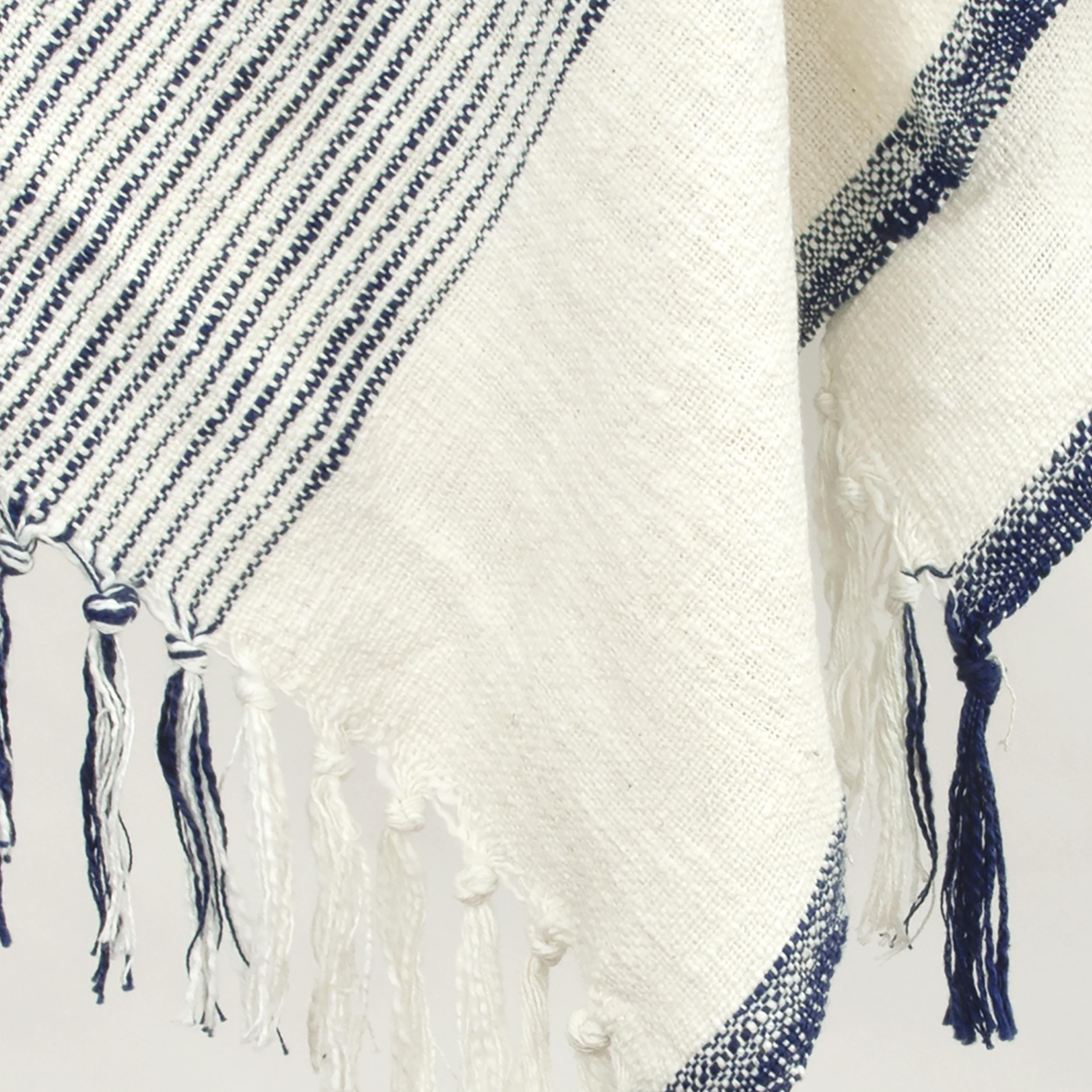 Stripe 100% Woven Textured Cotton Throw