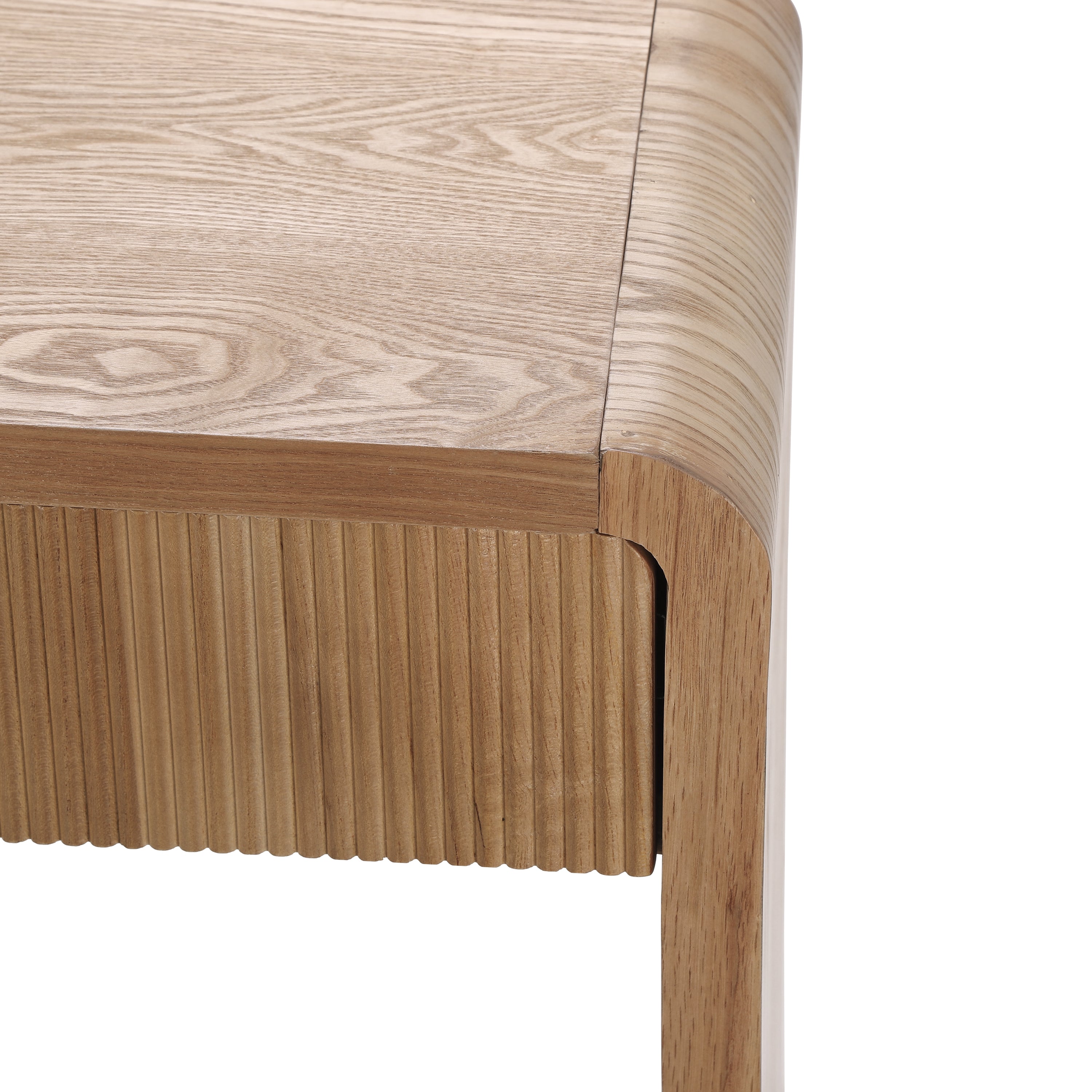 Modern 3-Drawer Console Table with Vertical Slats