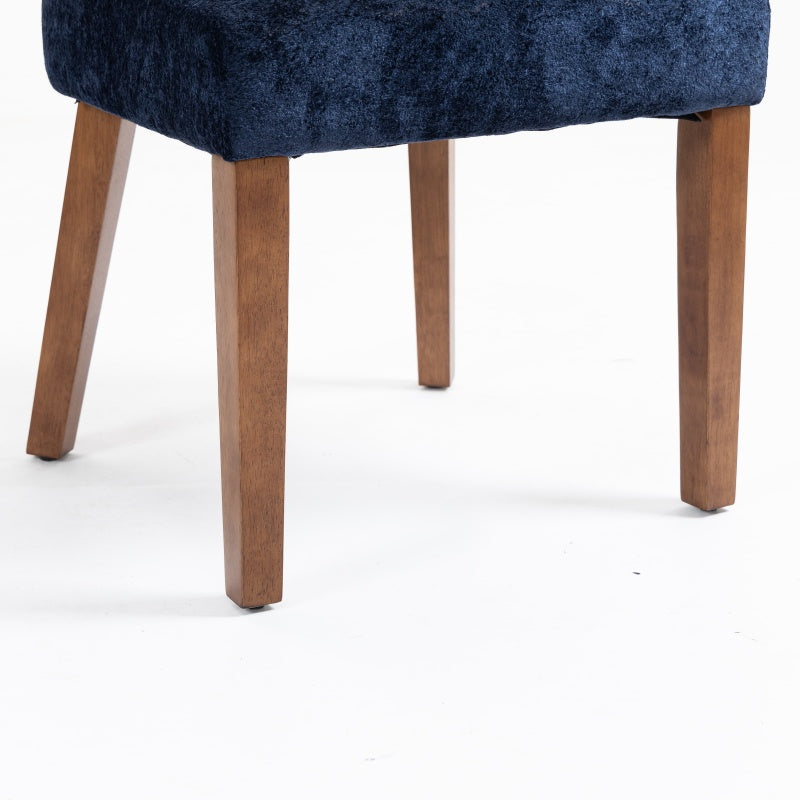 Upholstered T-Back Dining Chairs, Set of 2