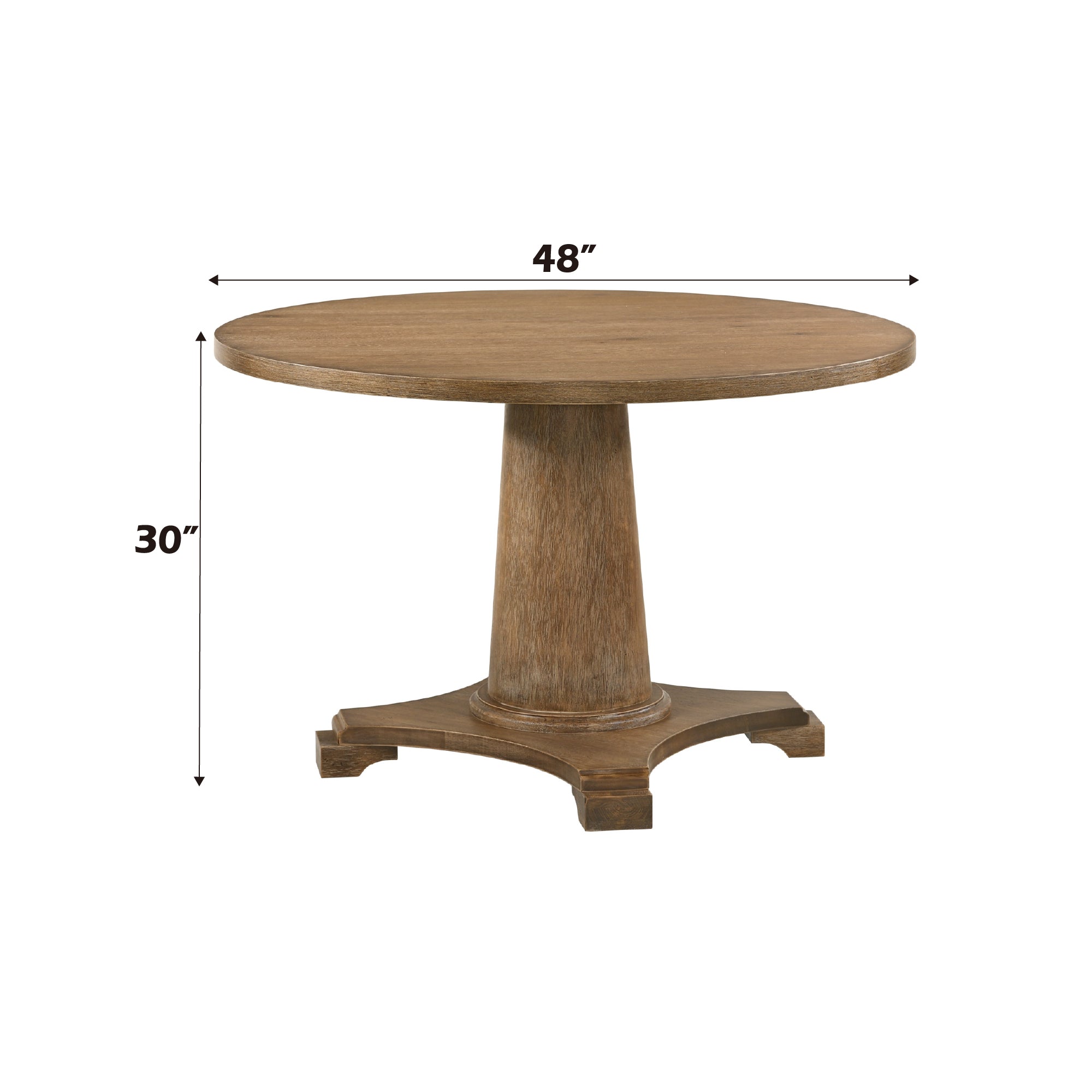 5-Piece Dining Room Set with Round Table and 4 Tufted Back Chairs