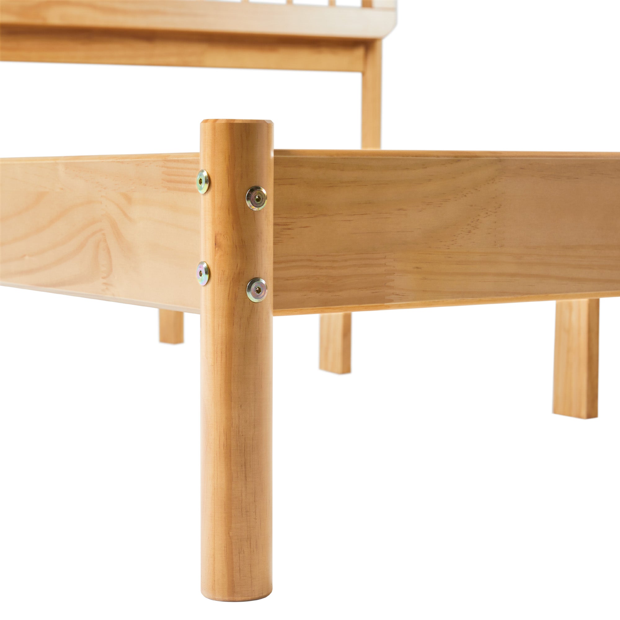 Illusive Solid Wood Spindle Bed with Slat Back