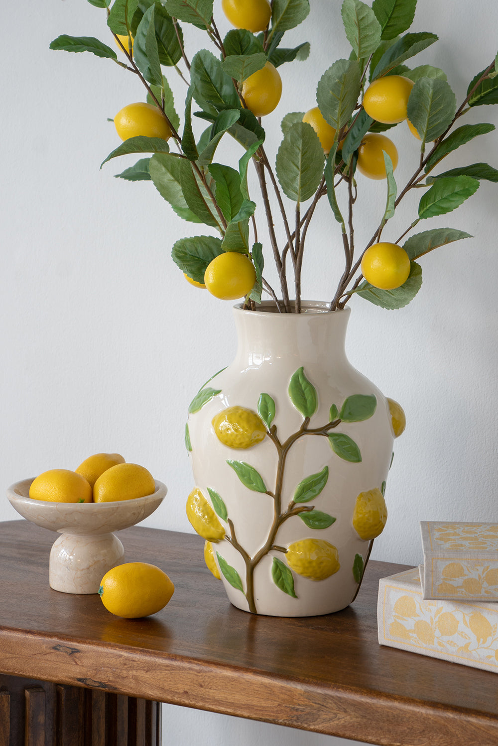 White Lemon Vase