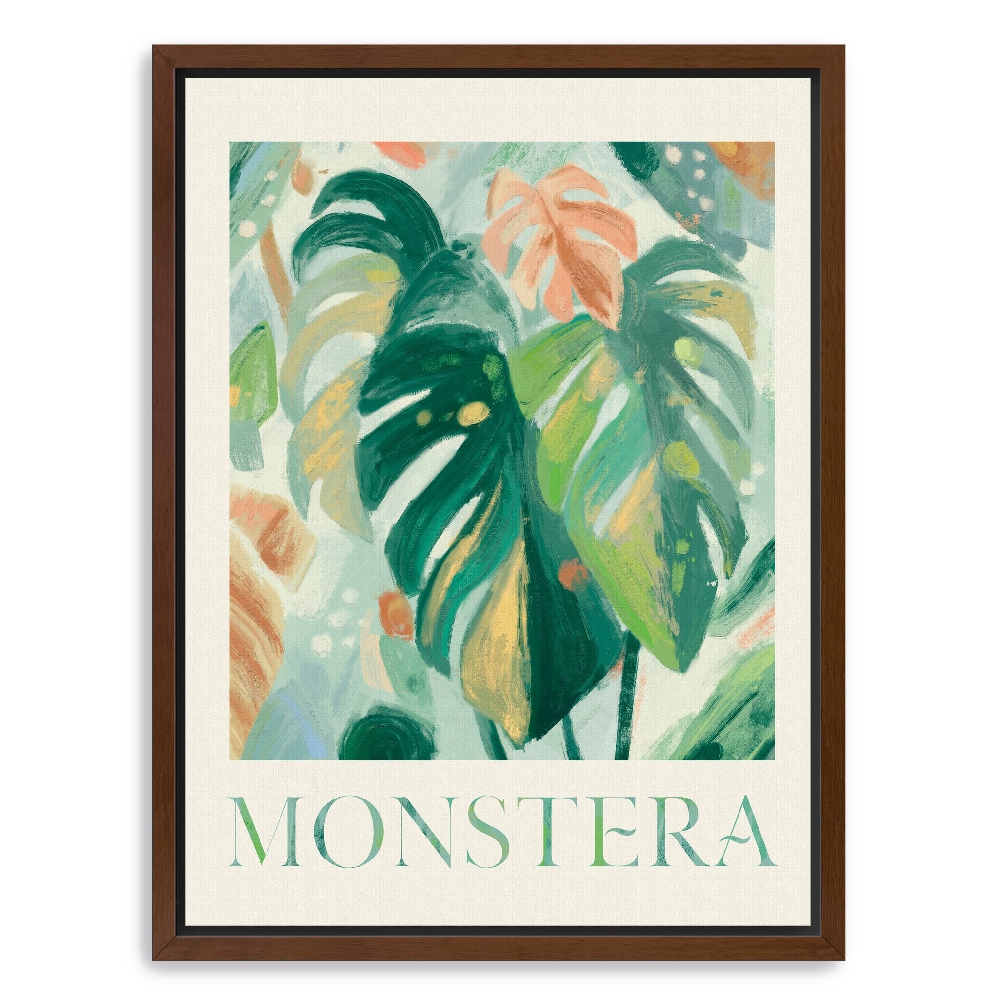 Abstract Monstera Canvas Giclee - Canvas Wall Art