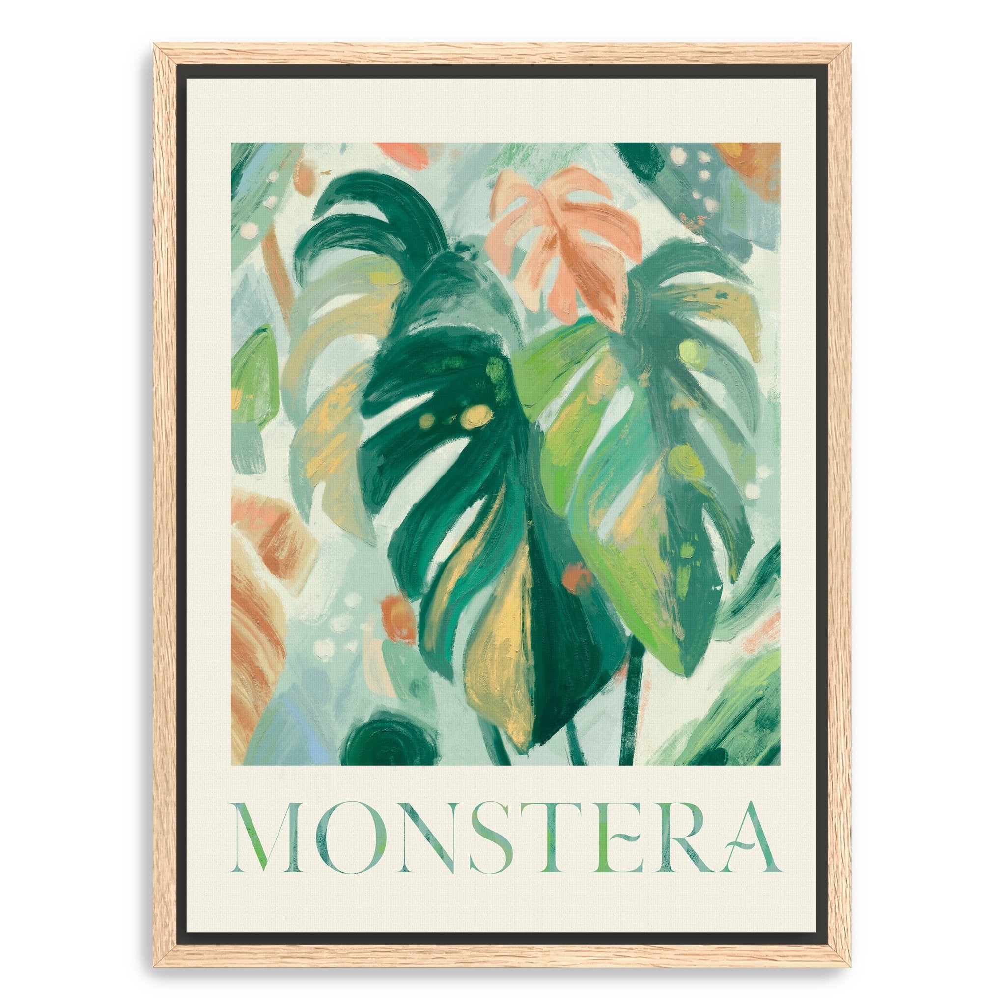 Abstract Monstera Canvas Giclee - Canvas Wall Art