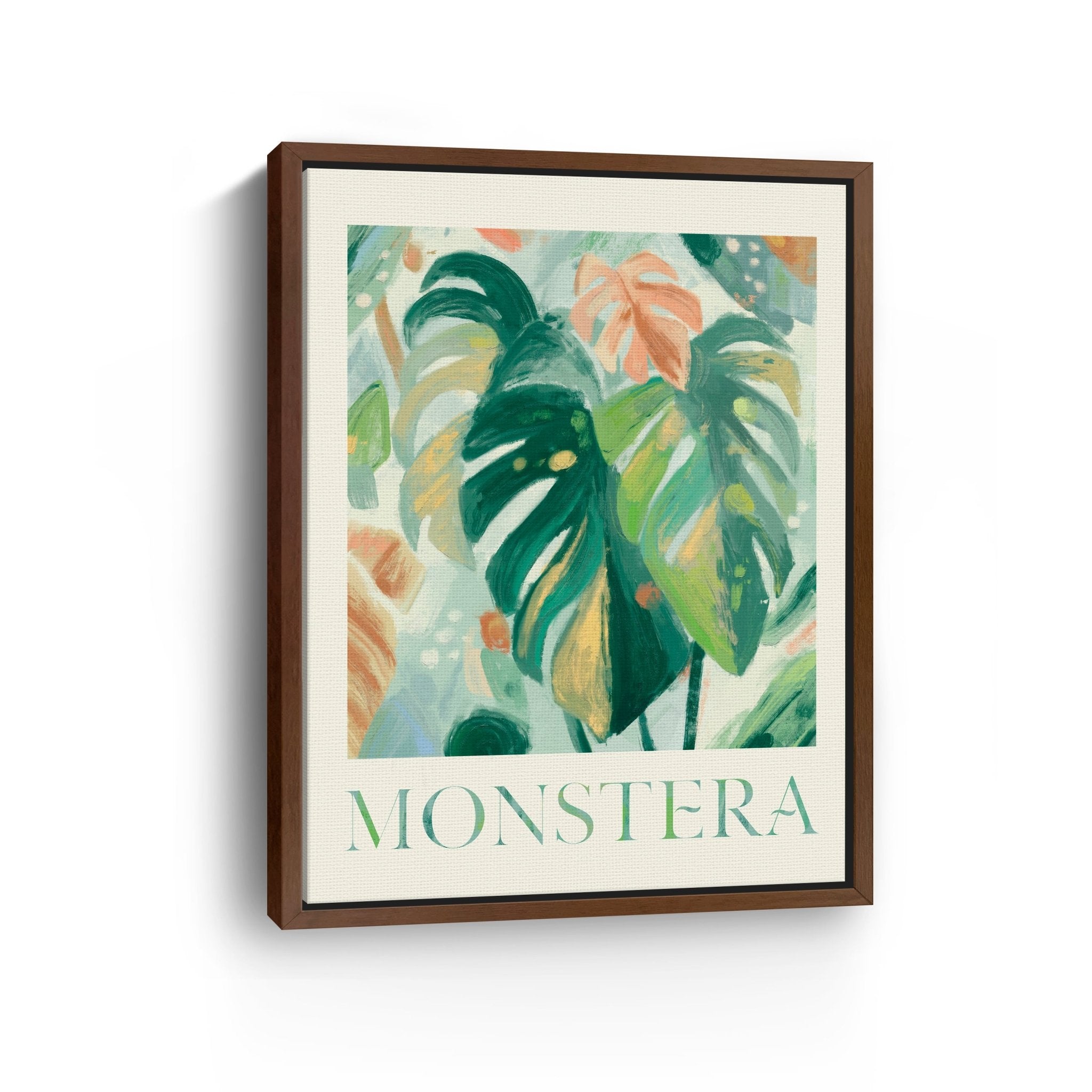 Abstract Monstera Canvas Giclee - Canvas Wall Art