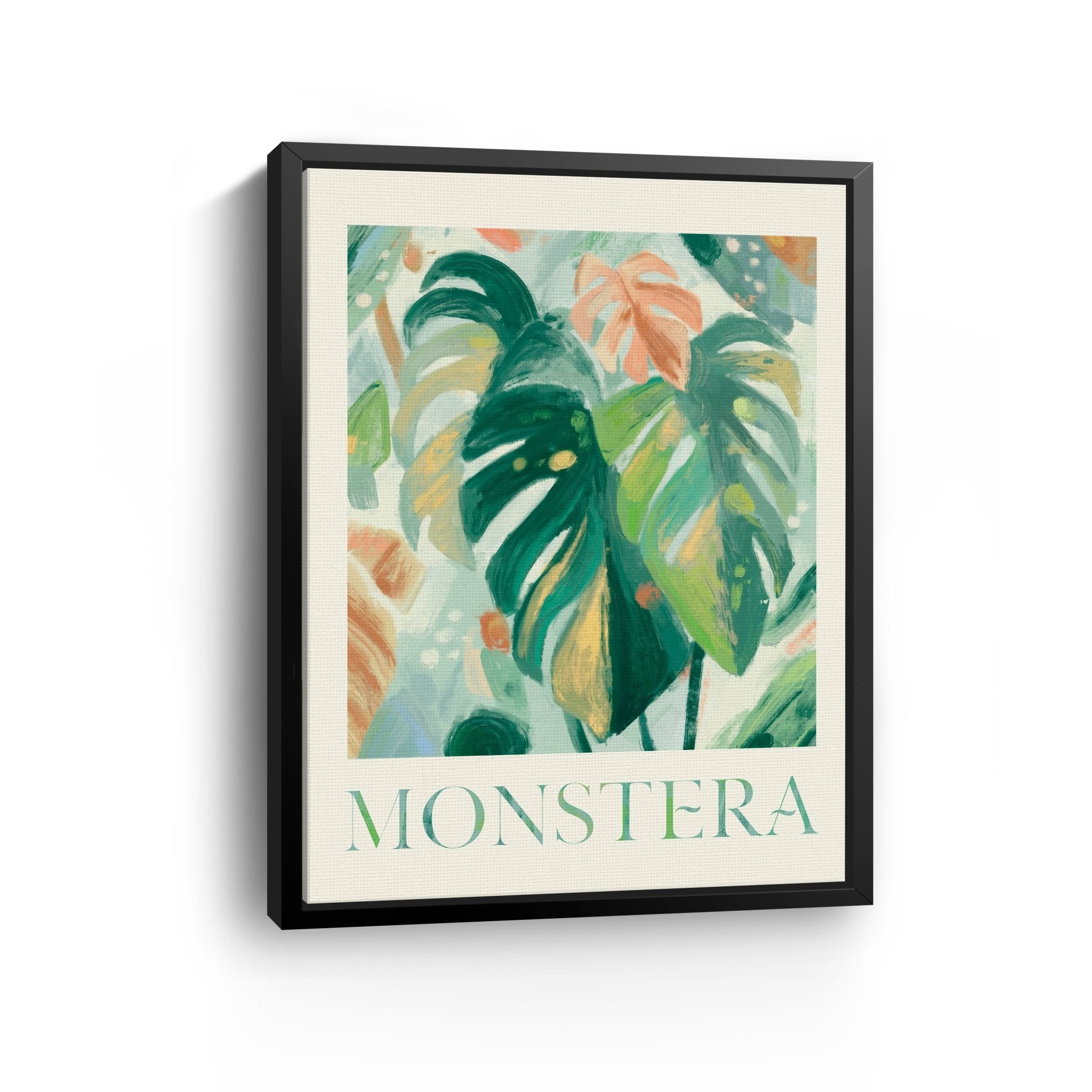 Abstract Monstera Canvas Giclee - Canvas Wall Art