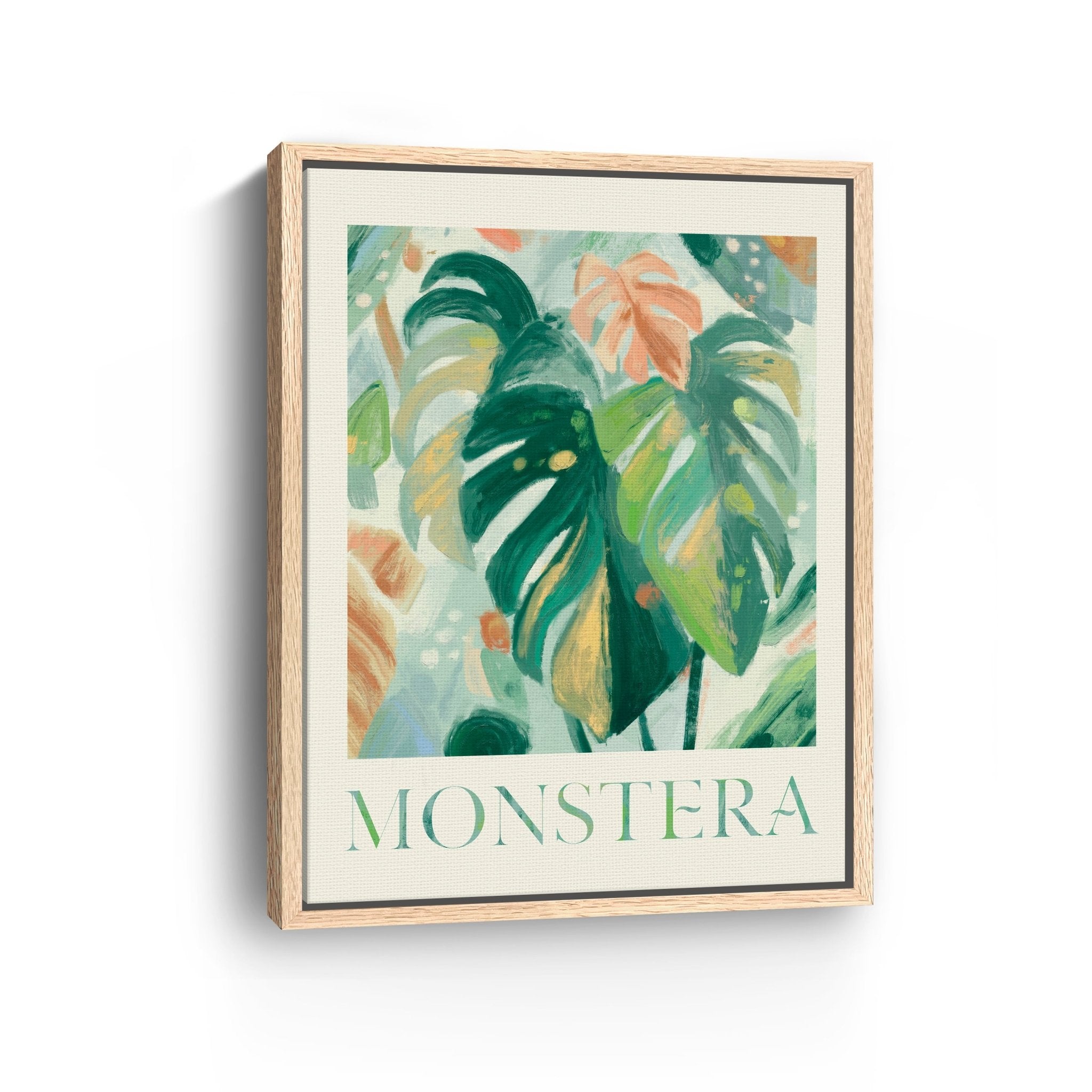 Abstract Monstera Canvas Giclee - Canvas Wall Art