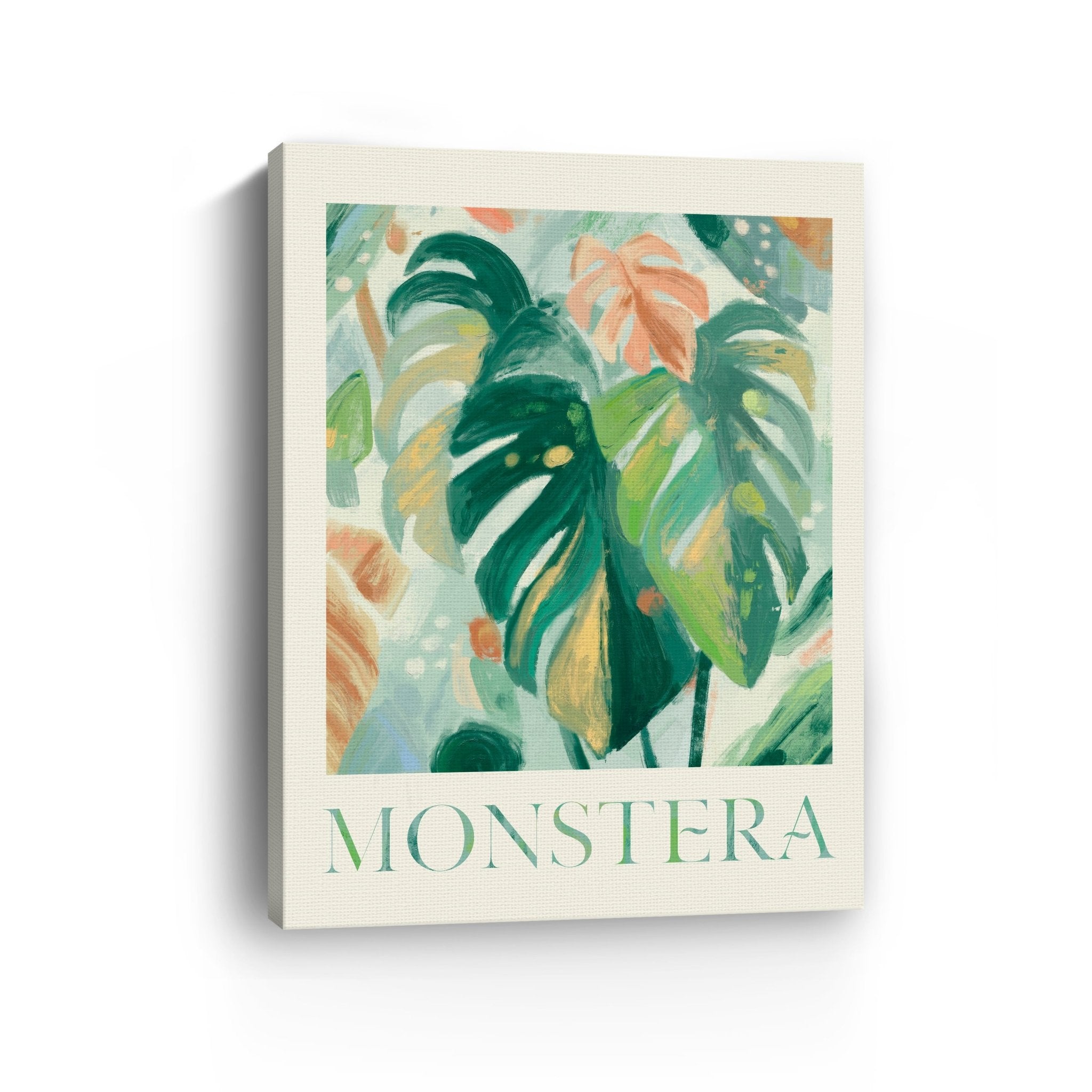 Abstract Monstera Canvas Giclee - Canvas Wall Art