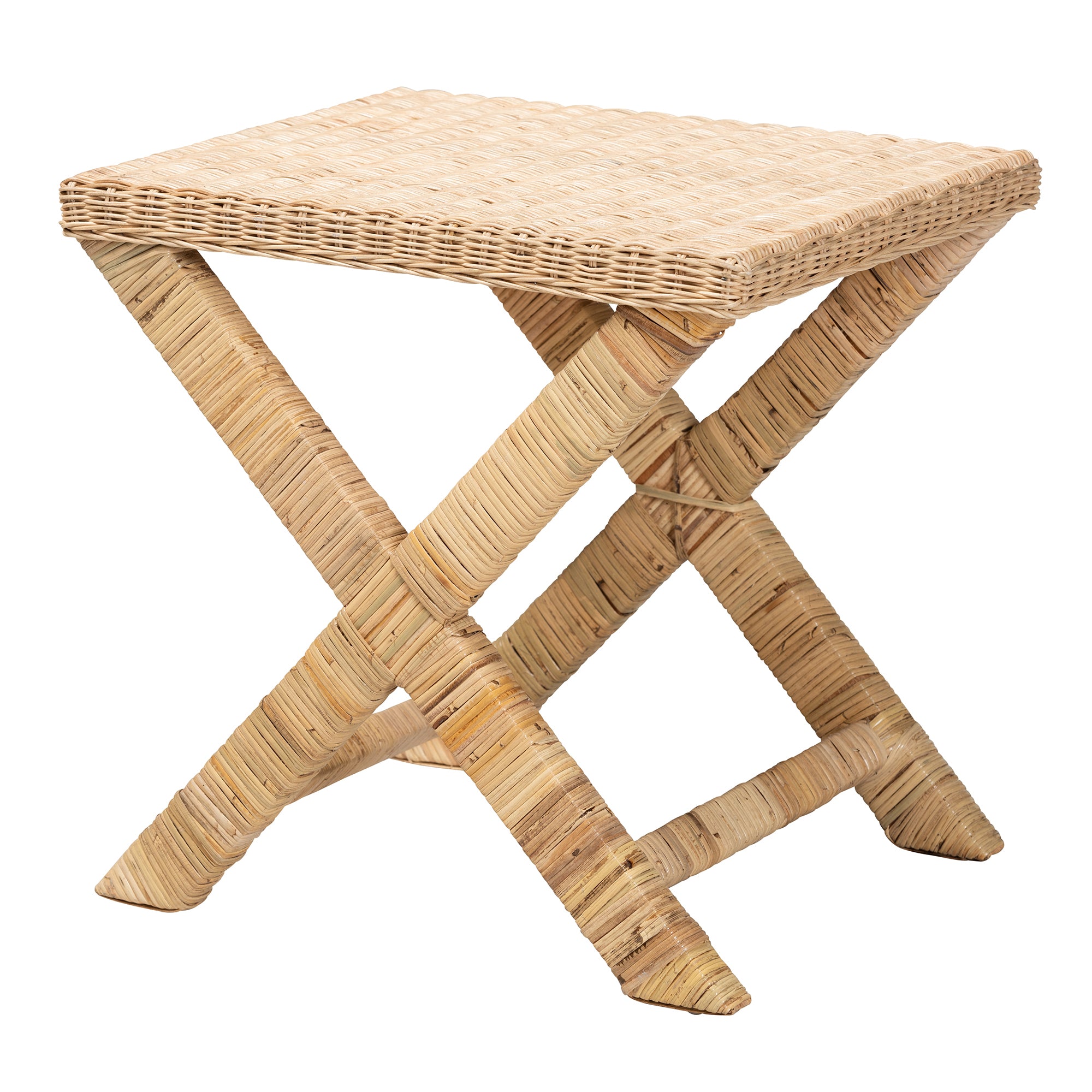 Aina Rattan and Mahogany Bench