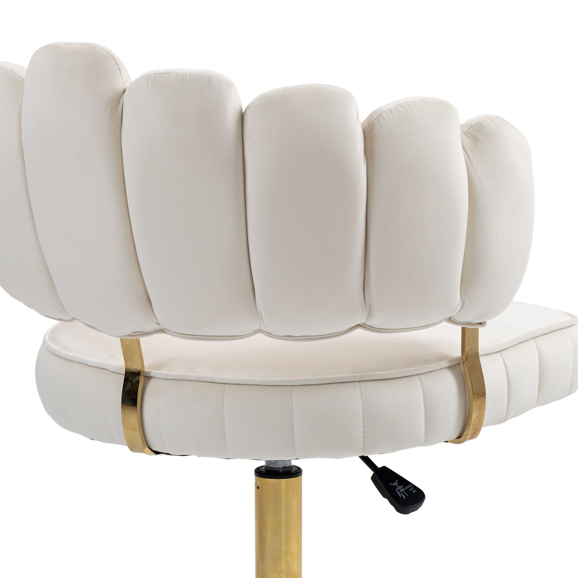 Modern Velvet Home Office Desk Chair with Adjustable Height and Swivel Wheels
