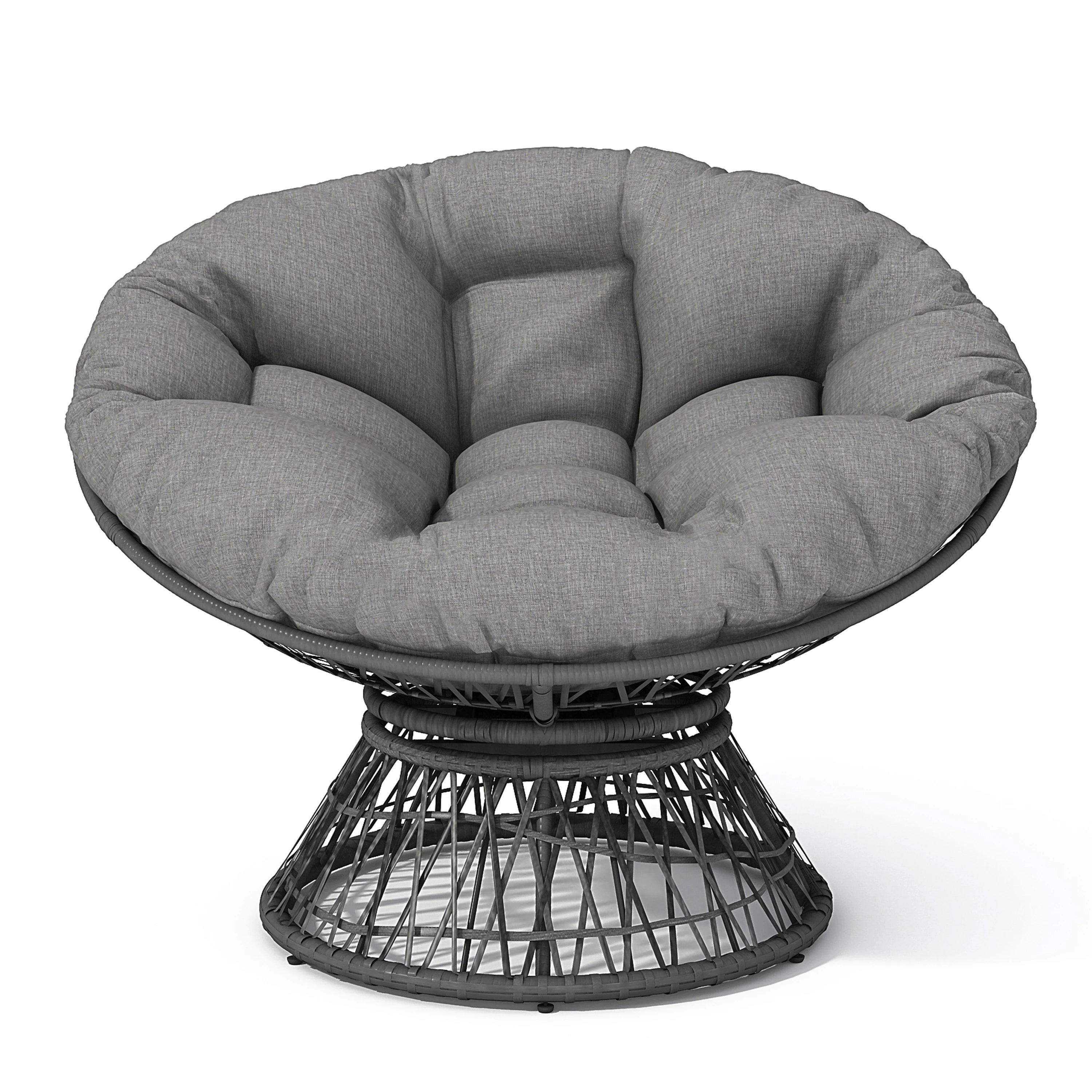 Papasan Wicker Chair with Fabric Cushion and 360 Degree Papasan Wicker Chair with Fabric Cushion and 360 Degree