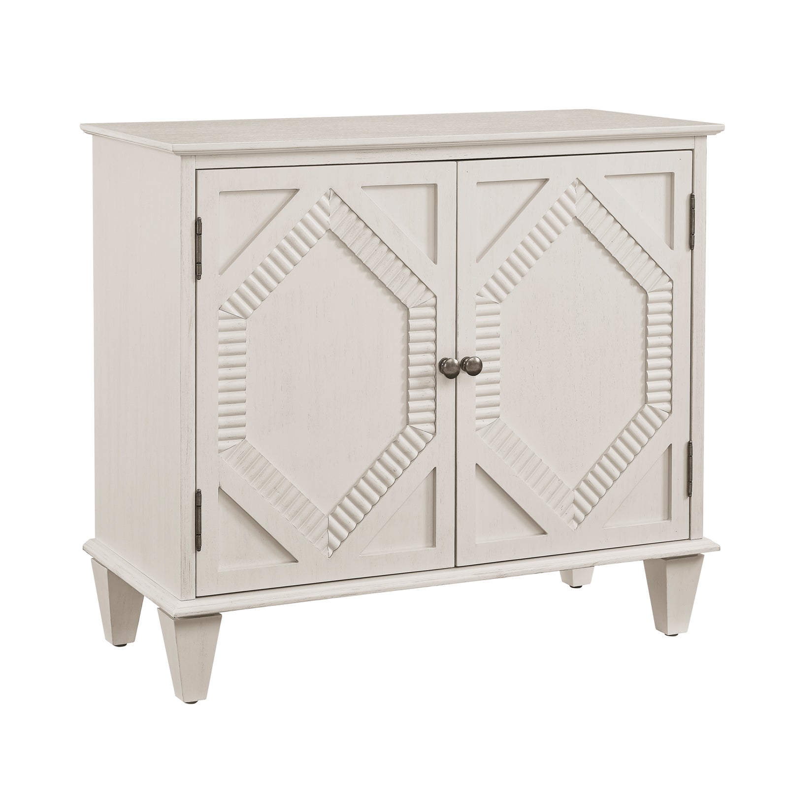 Mid Century Modern Geometric Accent Cabinet with Storage - 65.2"