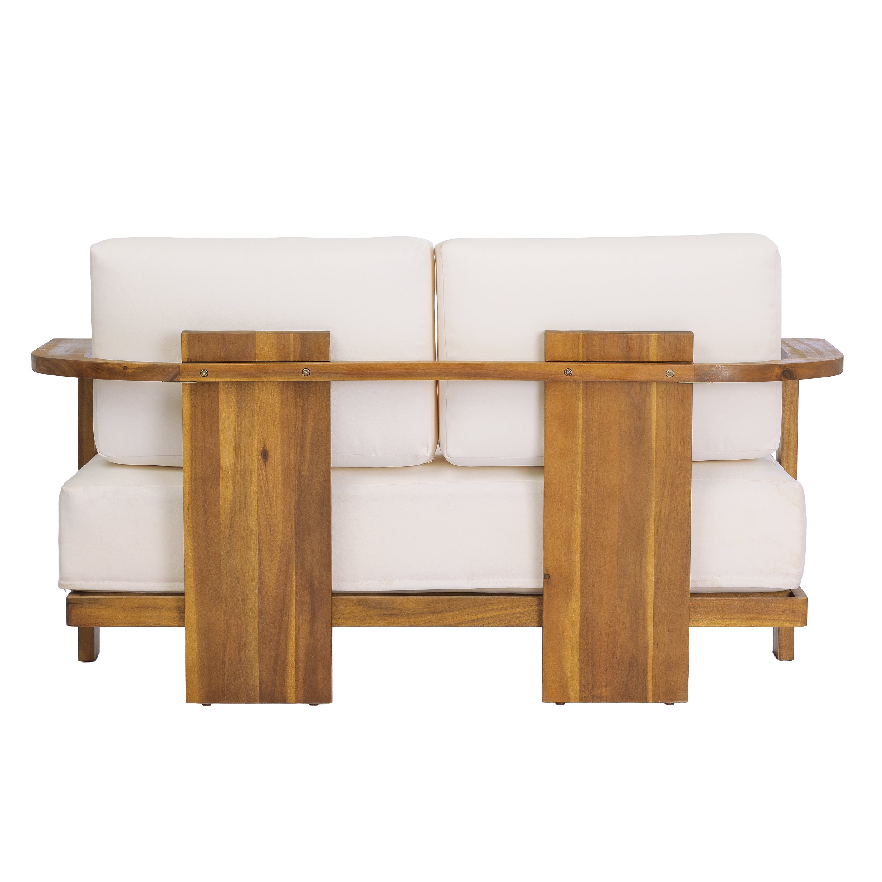 Kanso Acacia Wood Outdoor Patio Loveseat and Coffee Table
