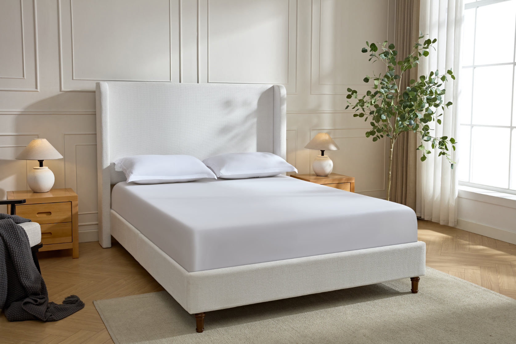 Harper Tall Headboard Upholstered Bed