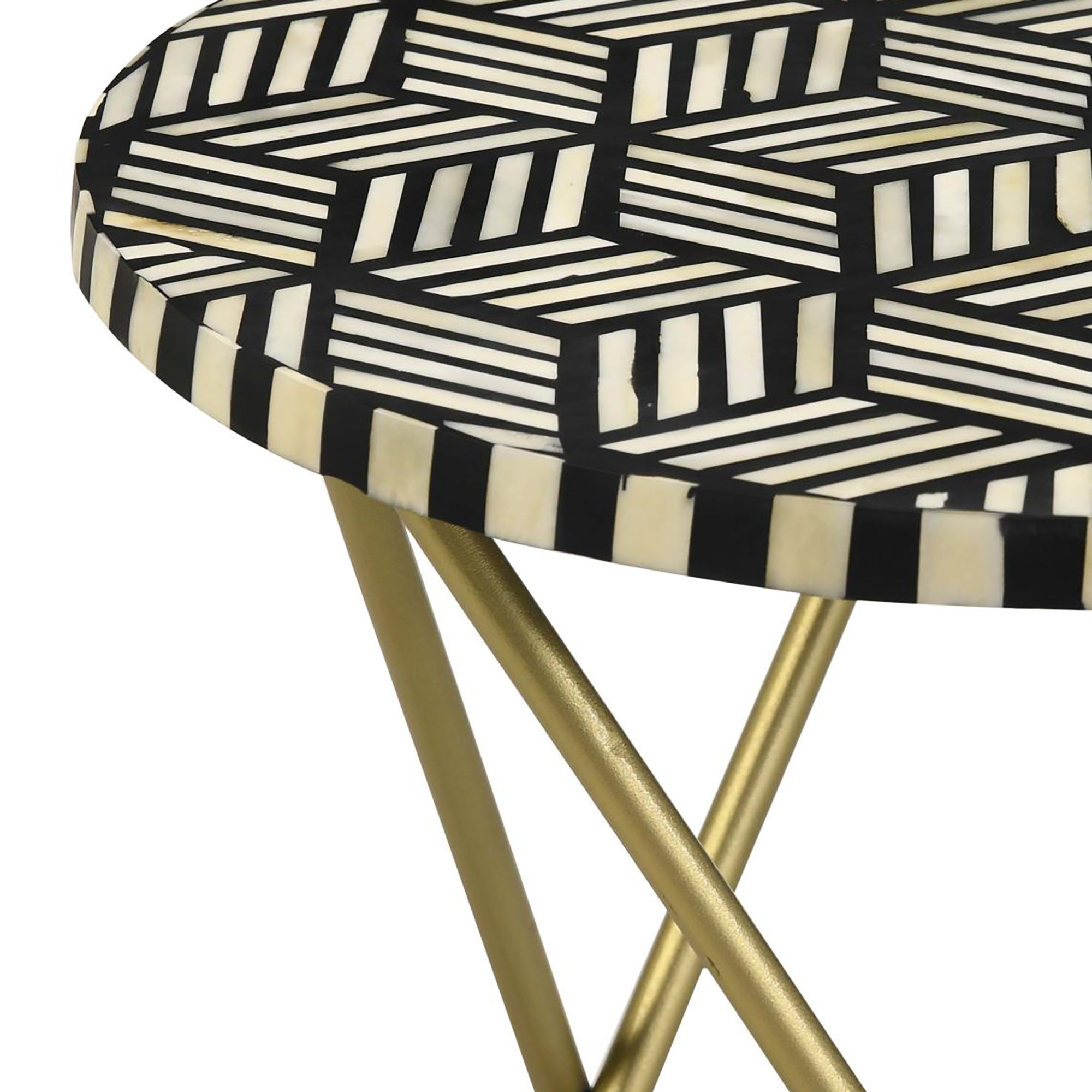 Accent Table with Metal Hairpin Legs and Round Tabletop - Side Tables