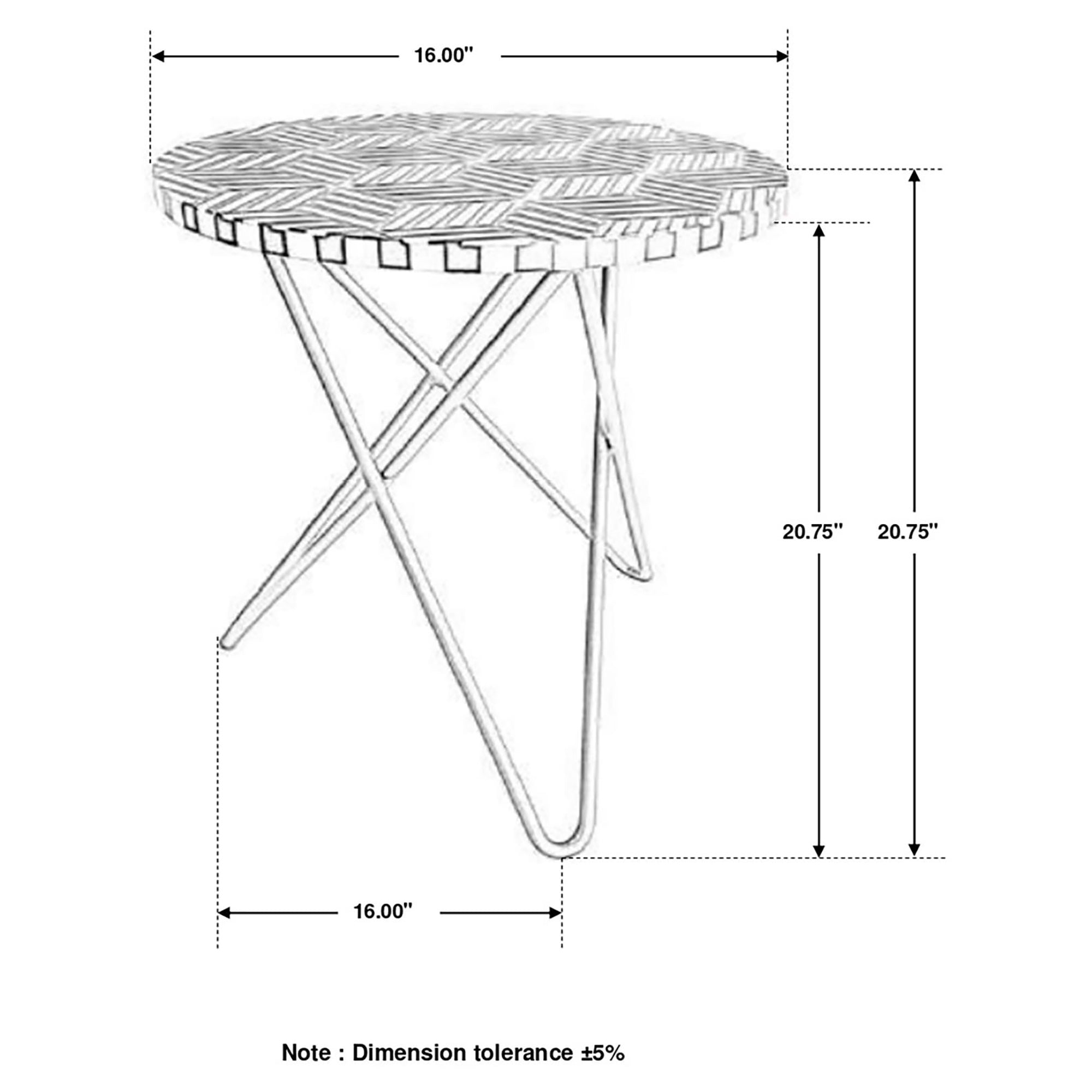 Accent Table with Metal Hairpin Legs and Round Tabletop - Side Tables