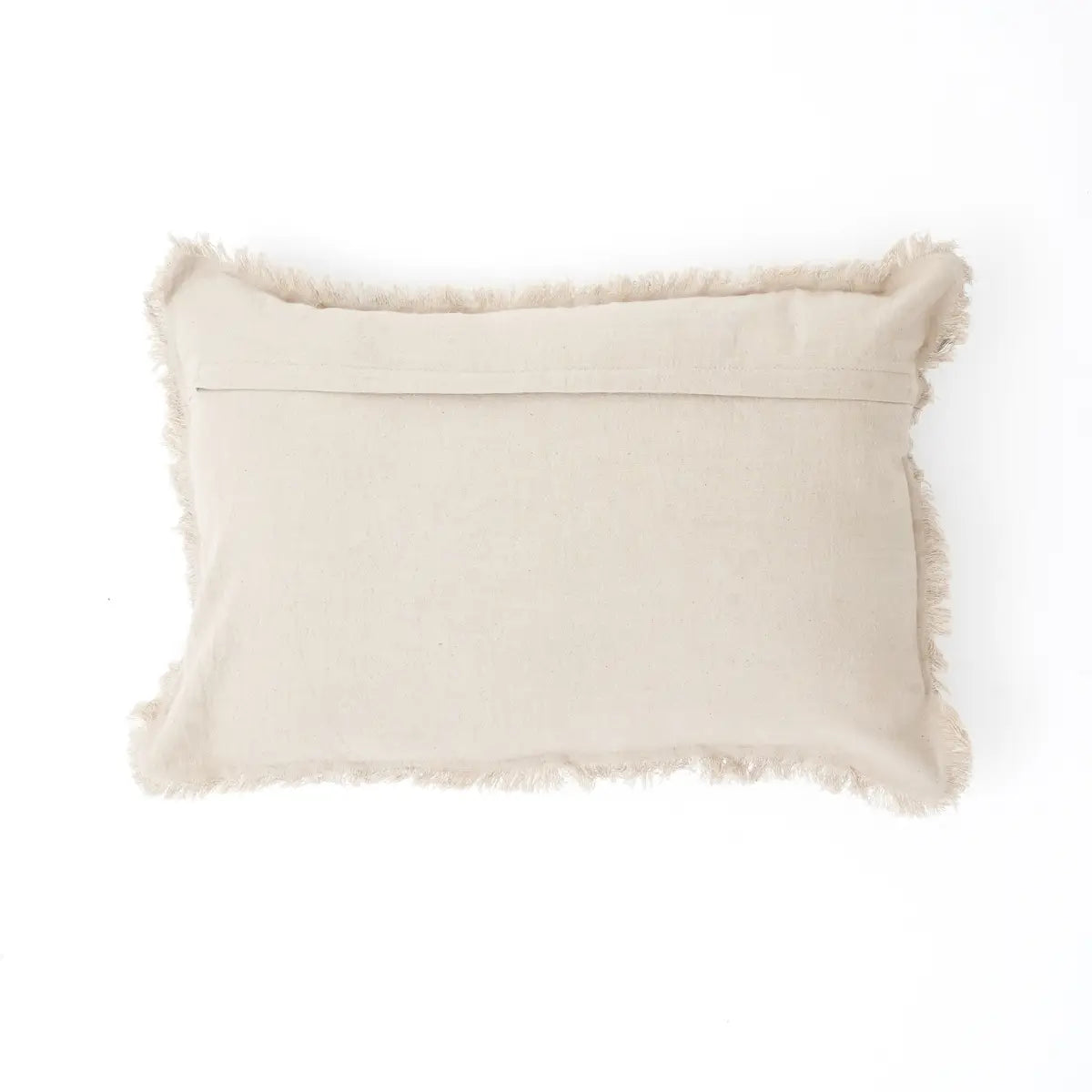 Linen Printed Lumbar with Fringes