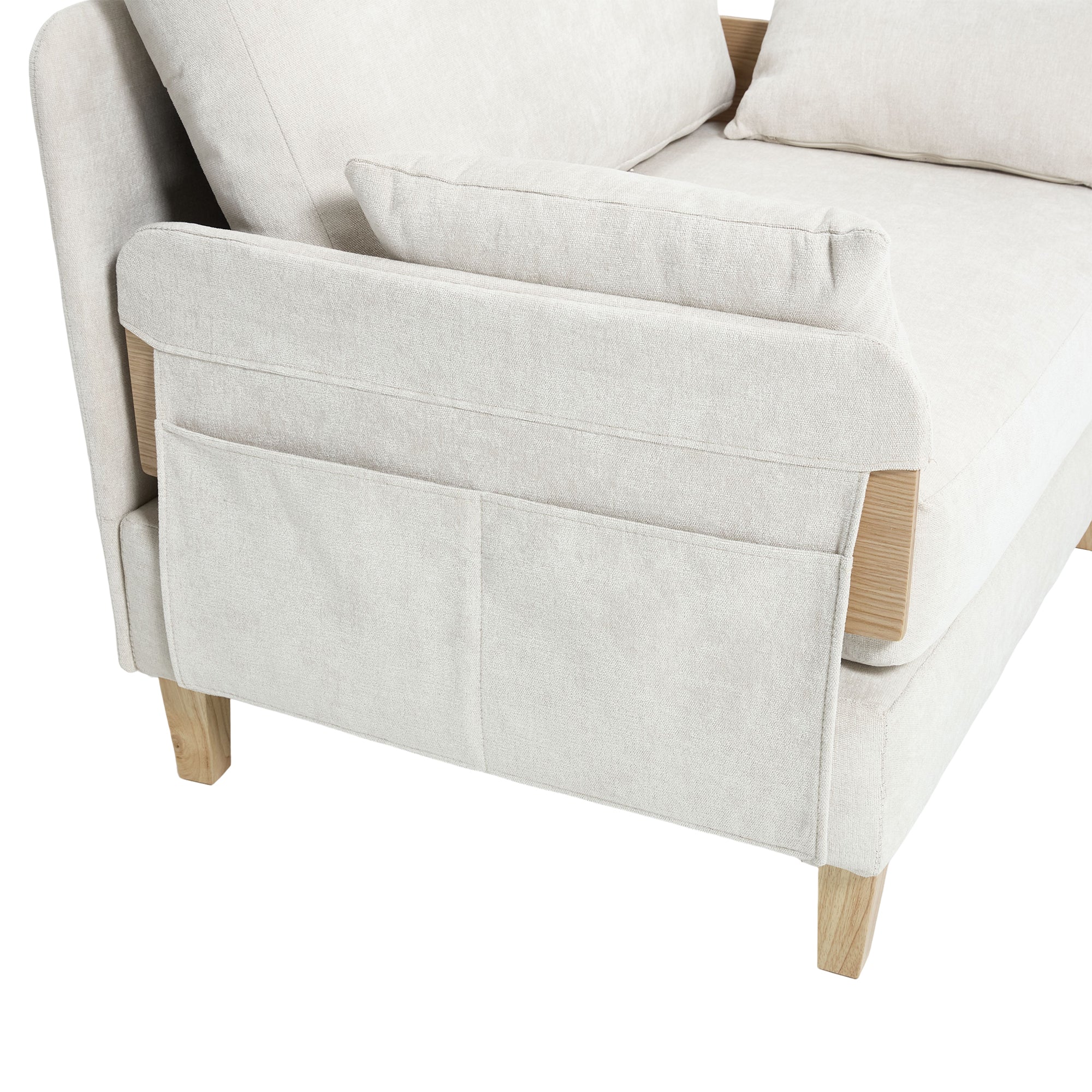 Mid-Century Modern Chenille Foldable Sofa Bed Recliner