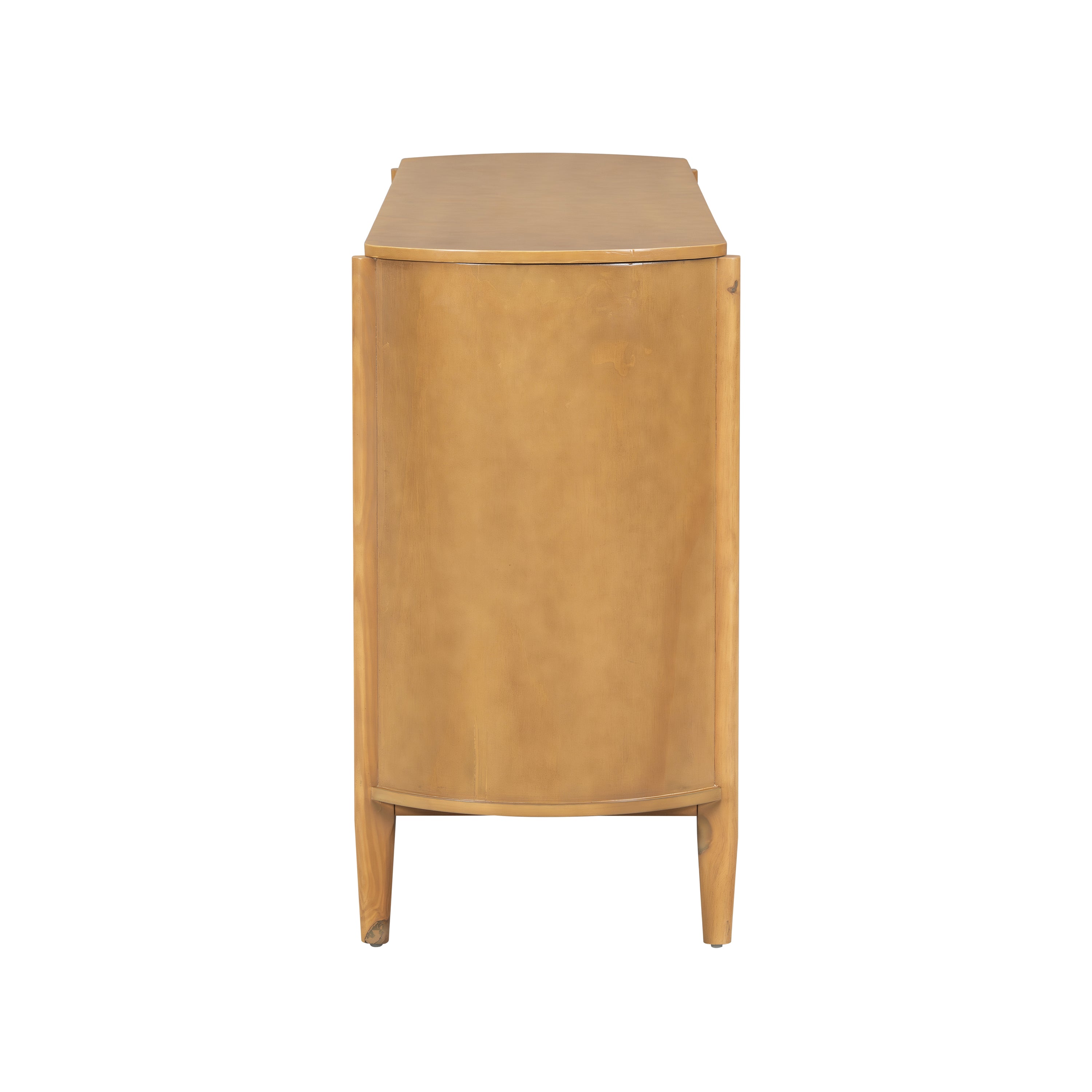 Rounded Storage Cabinet with Glass Doors