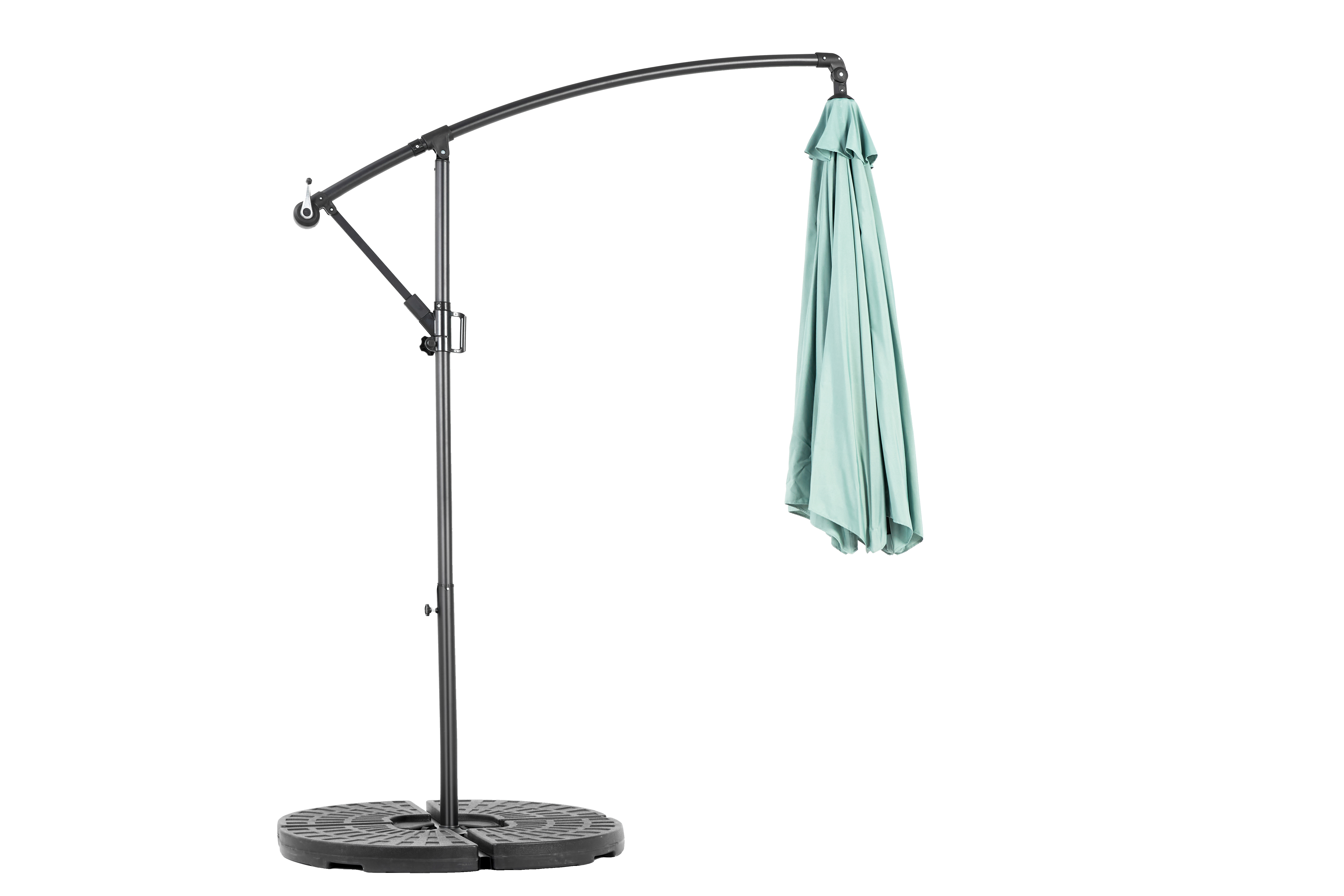 10' Offset Hanging Market Patio Umbrella w/Easy Tilt Adjustment, Base Not Included