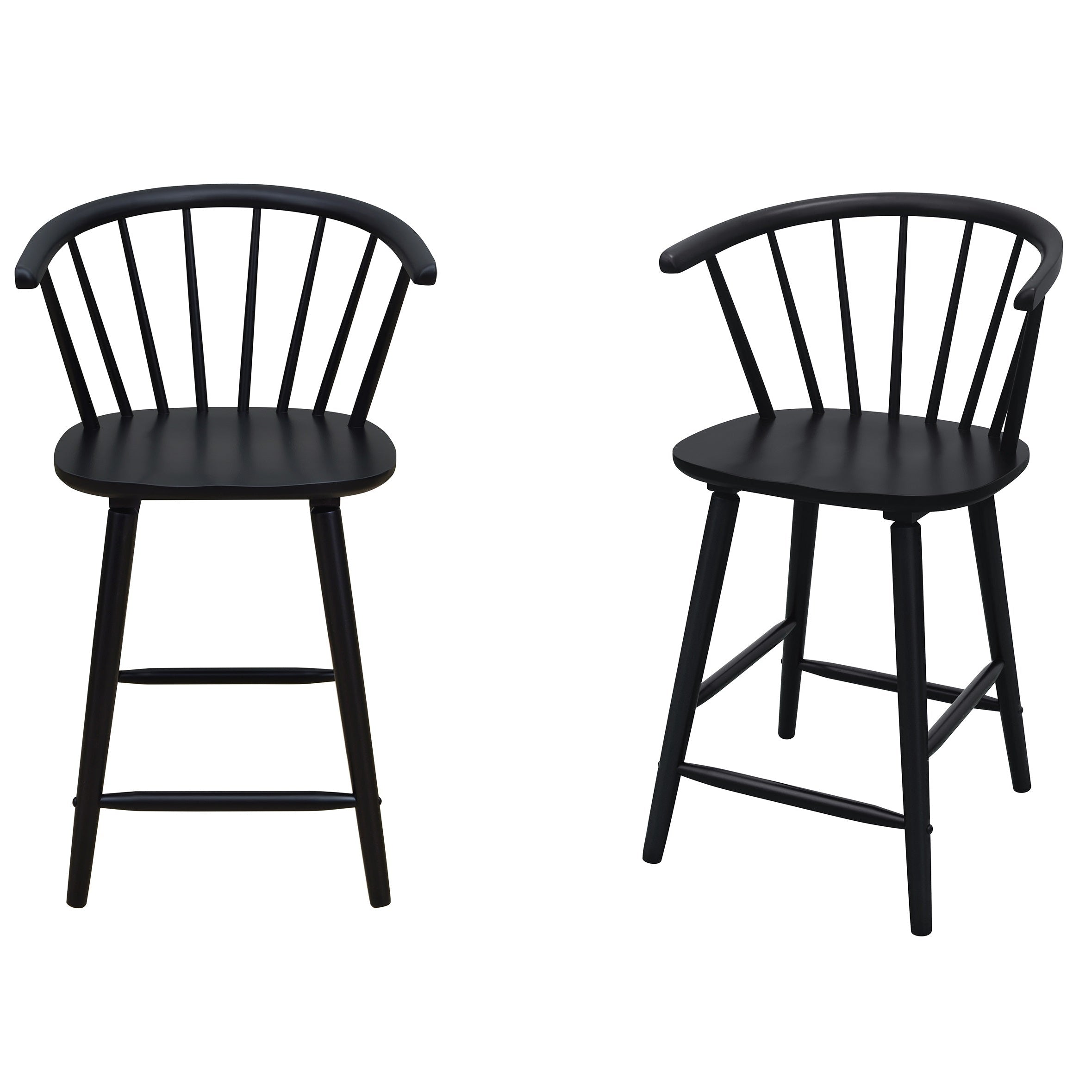 Spindle Back Wooden Counter Height Stool, Set of 2