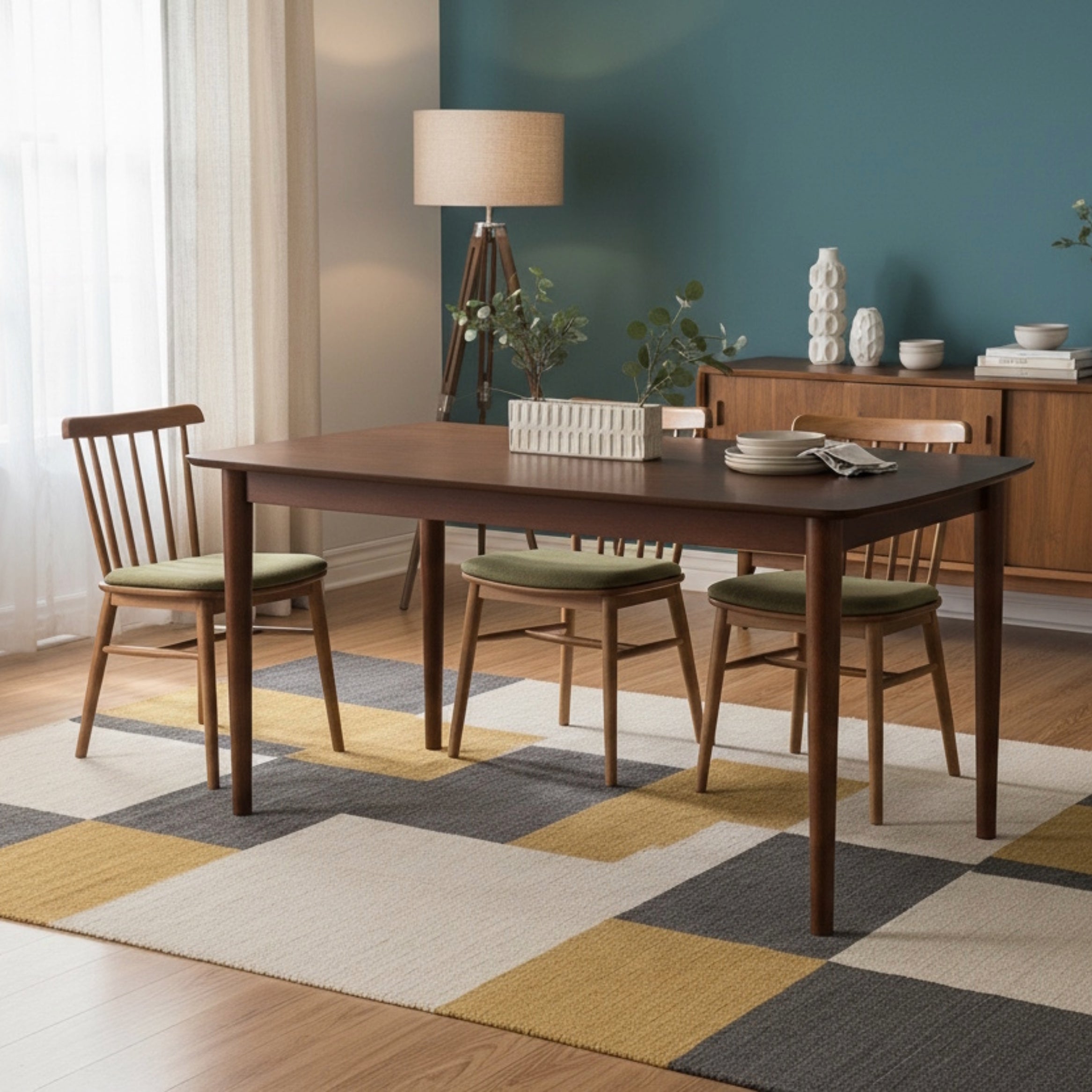 Bryson Walnut Finish Dining Table