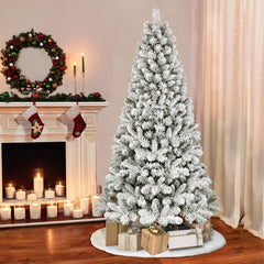 7.5-ft-Flocked-Virginia-Pine-Artificial-Christmas-Tree-with-Metal-Stand-Christmas-Trees
