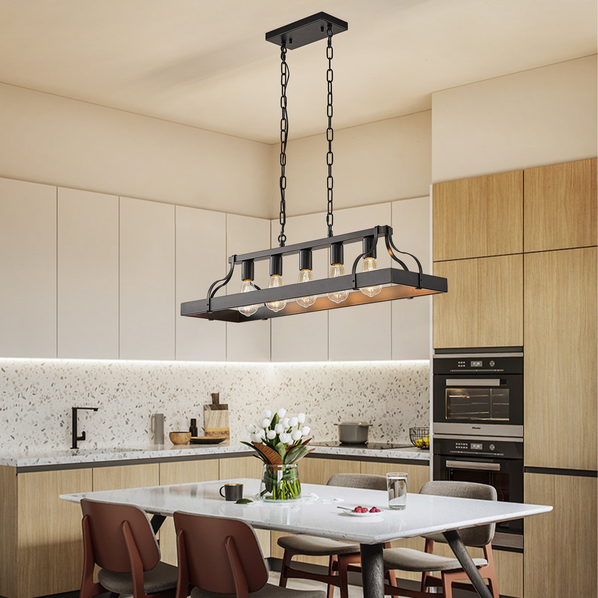 Modern Farmhouse Two-Tone Pendant Light