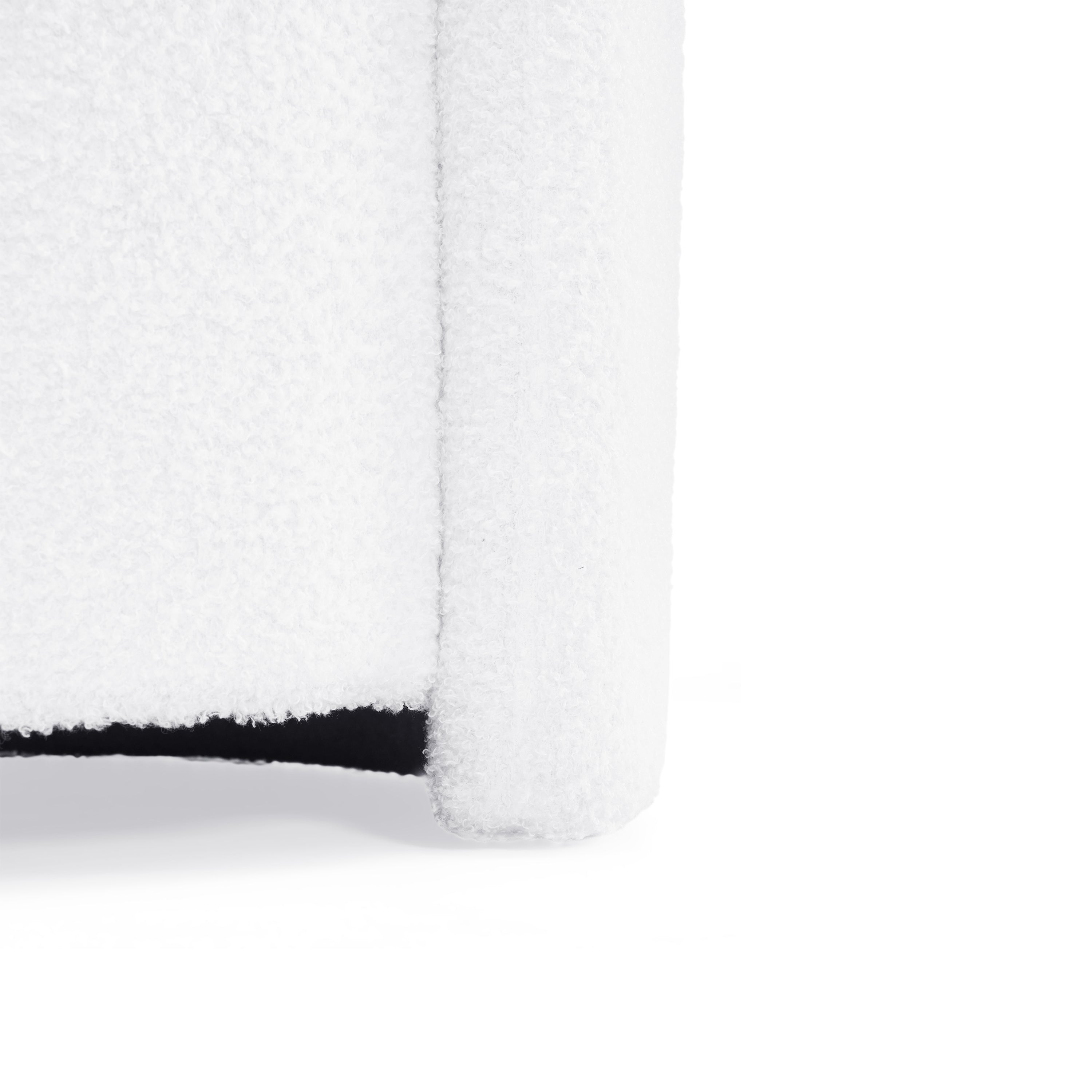 Cozy Boucle Storage Ottoman