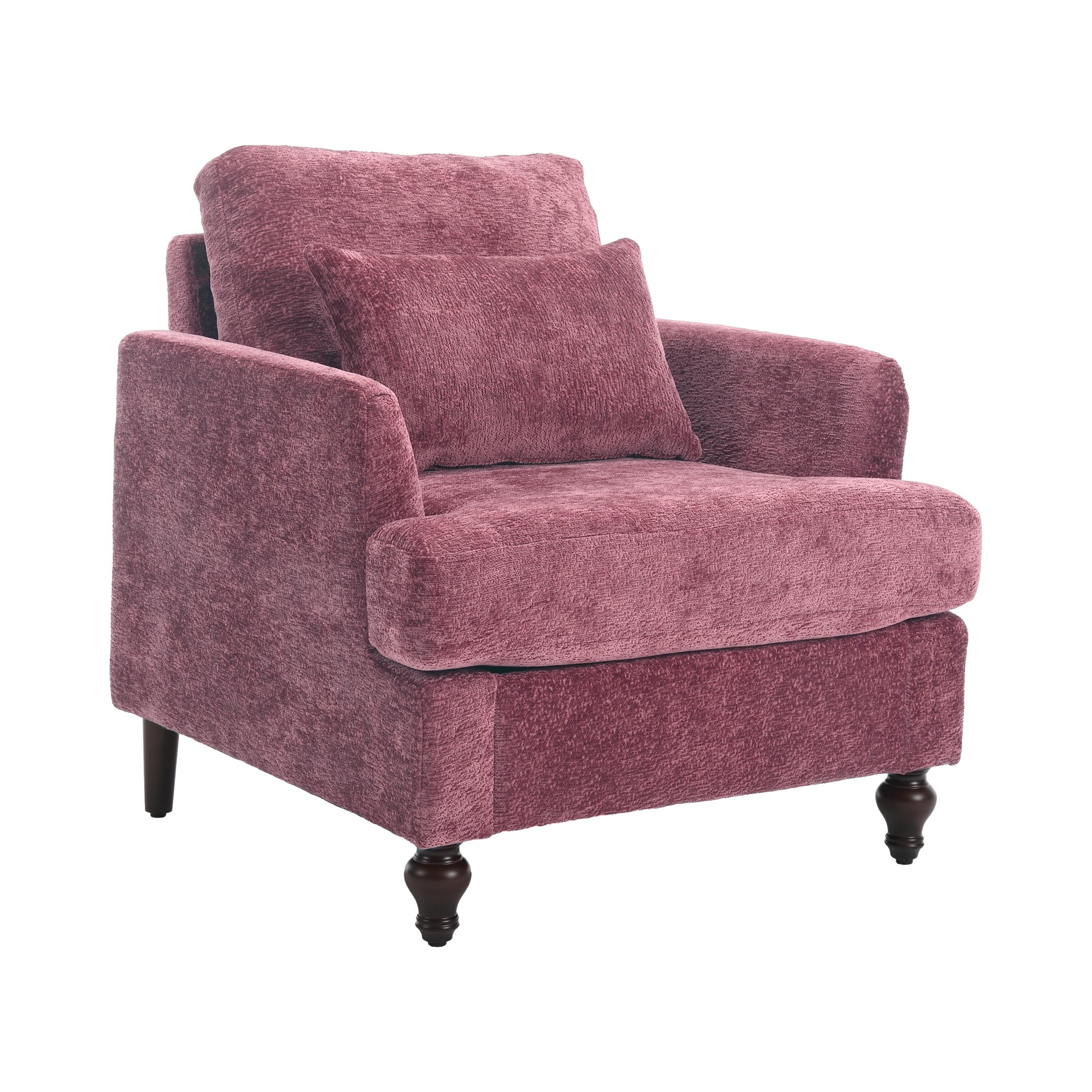 Chenille Tufted Upholstered Club Accent Chair