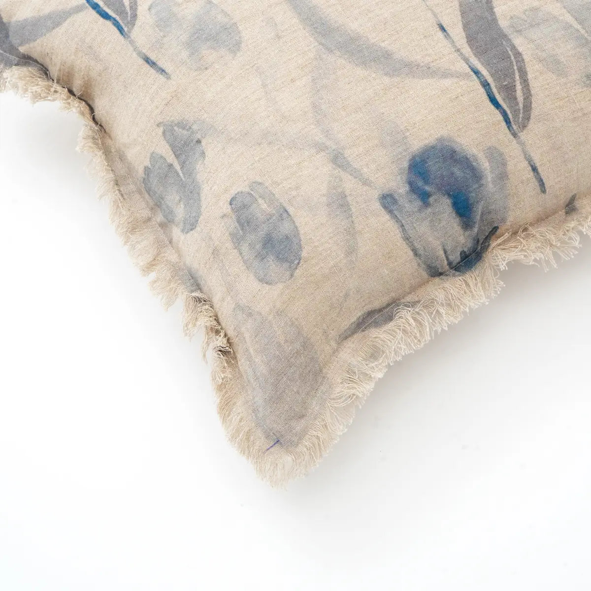 Linen Printed Lumbar with Fringes