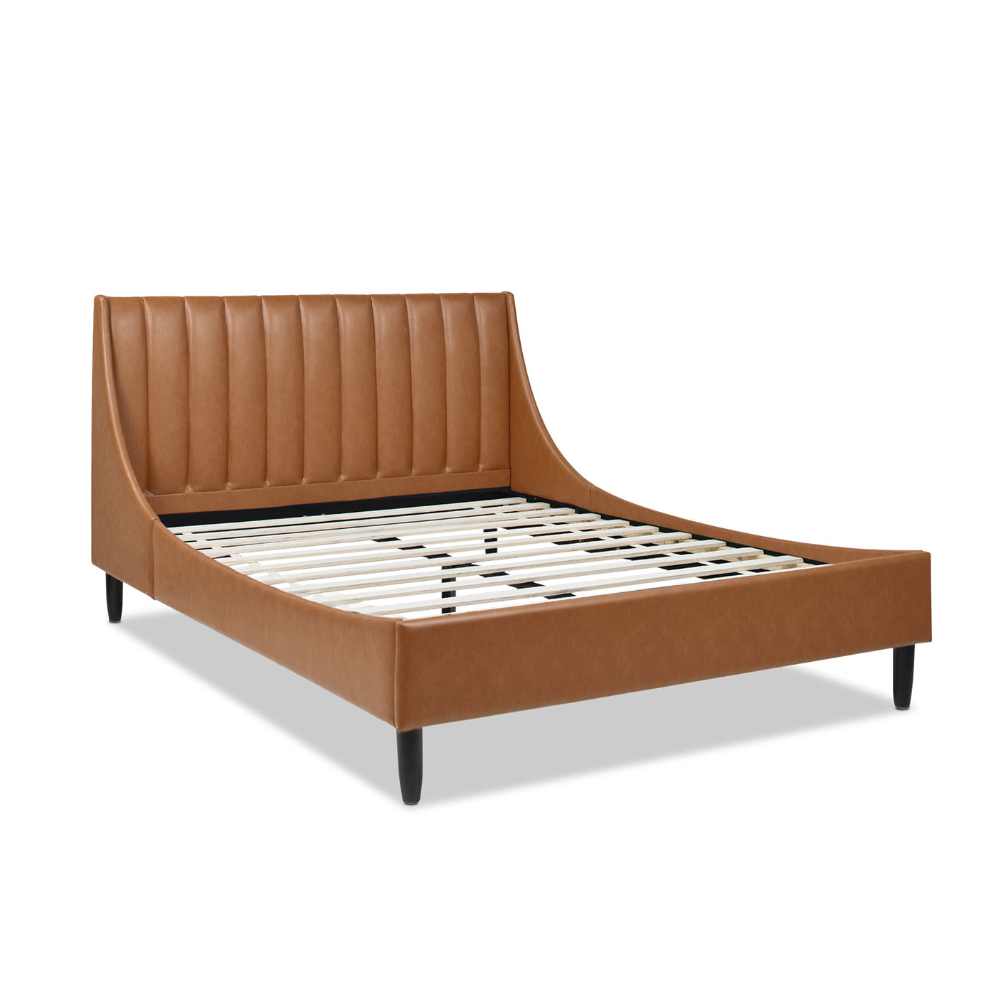Asphodel Upholstered Platform Bed with Channel Tufted Headboard