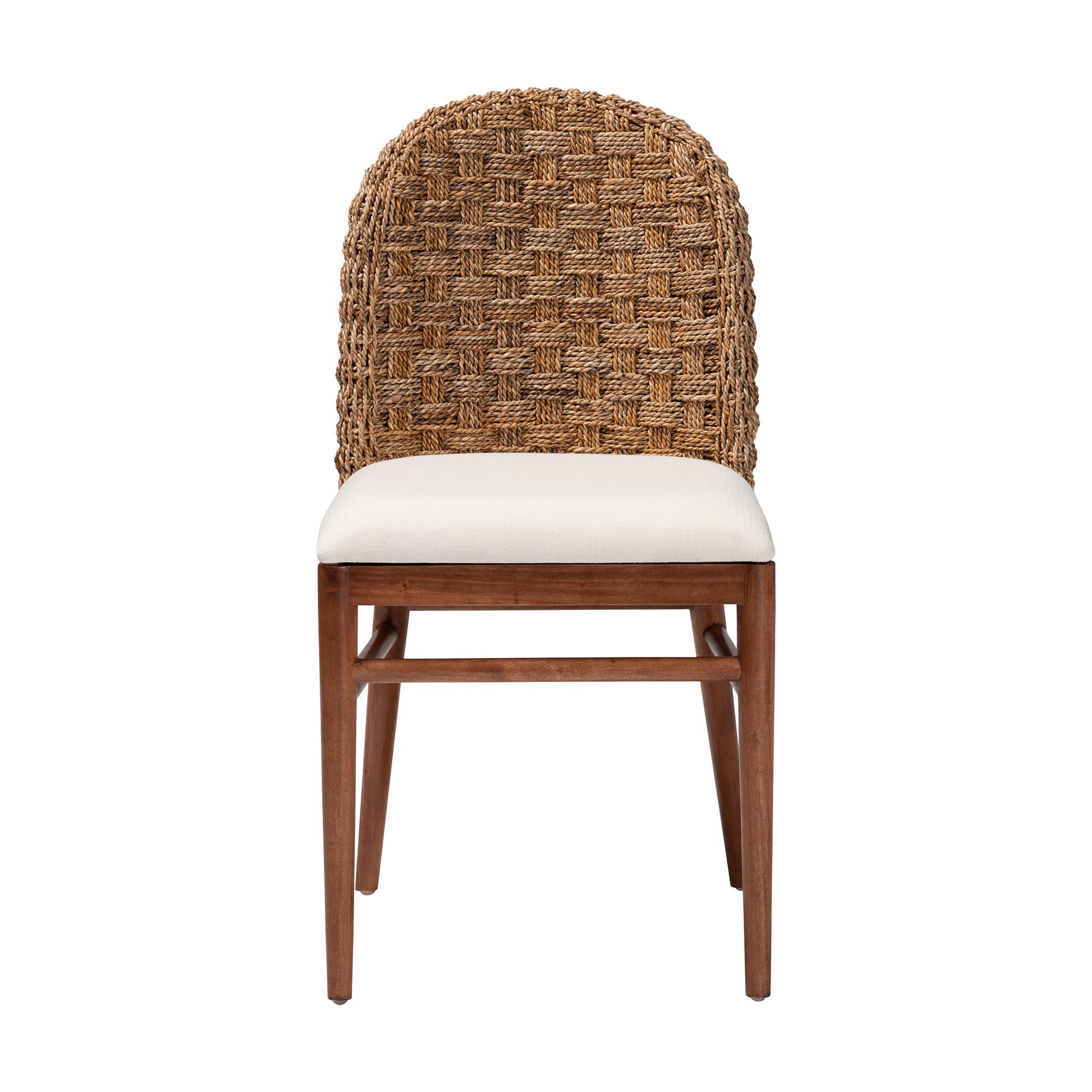 Lulu Wood and Seagrass Dining Chair