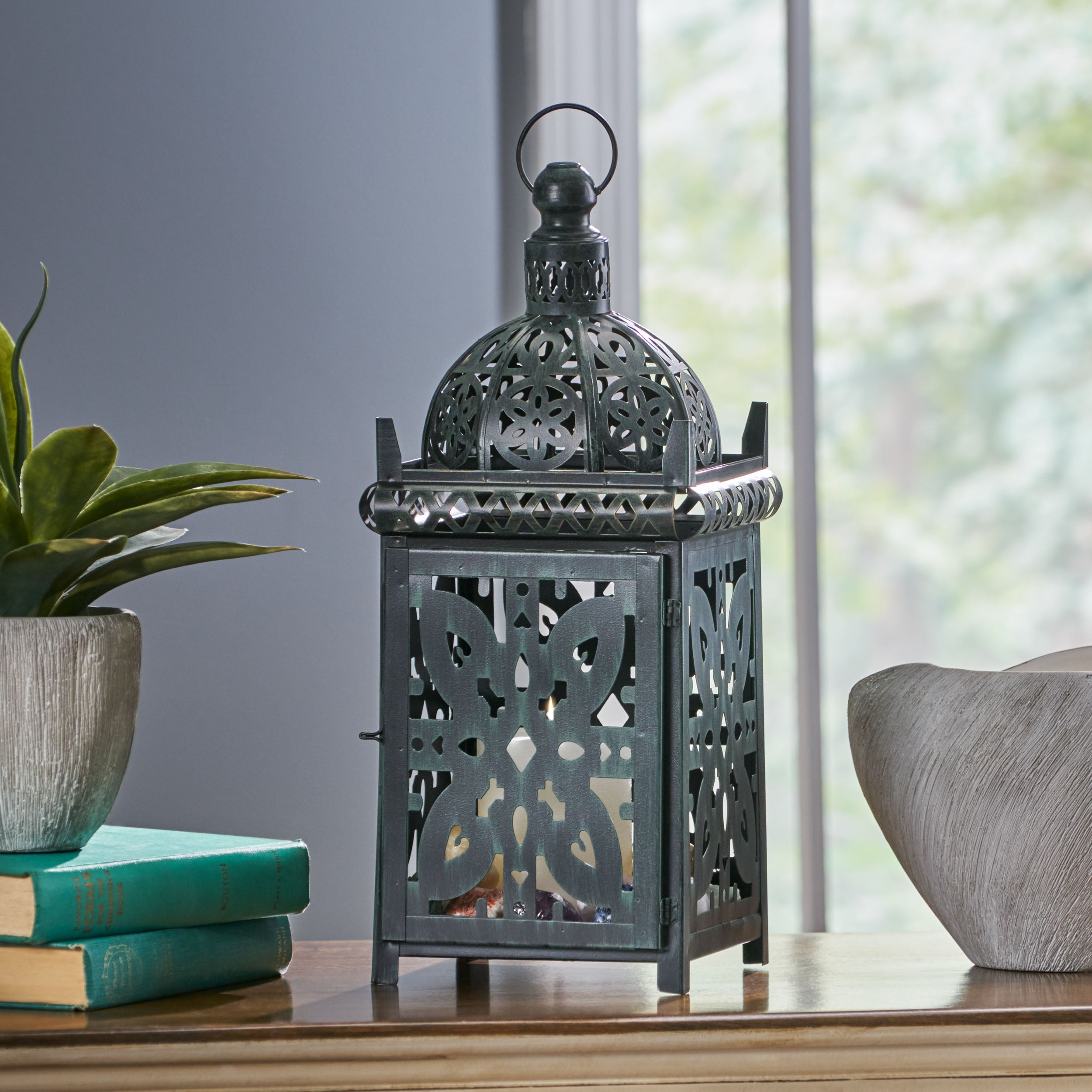 Jenera Indoor Iron Handcrafted Decorative Lantern