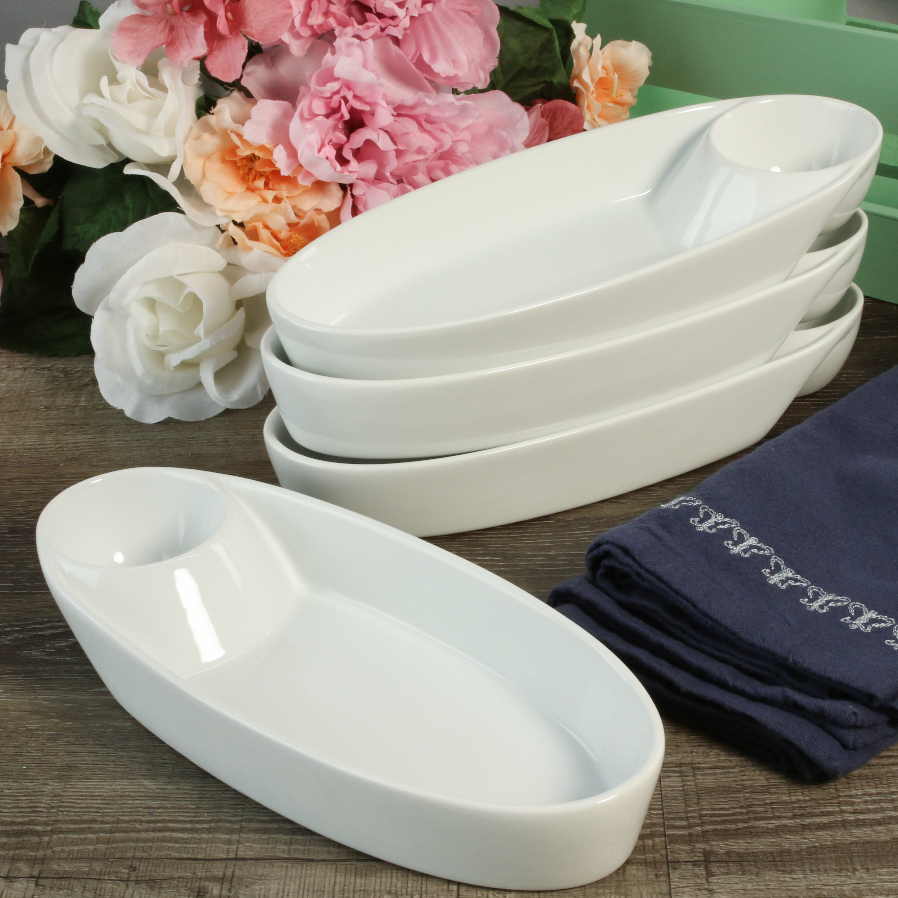 Oval Chip-N-Dips, Set of 4