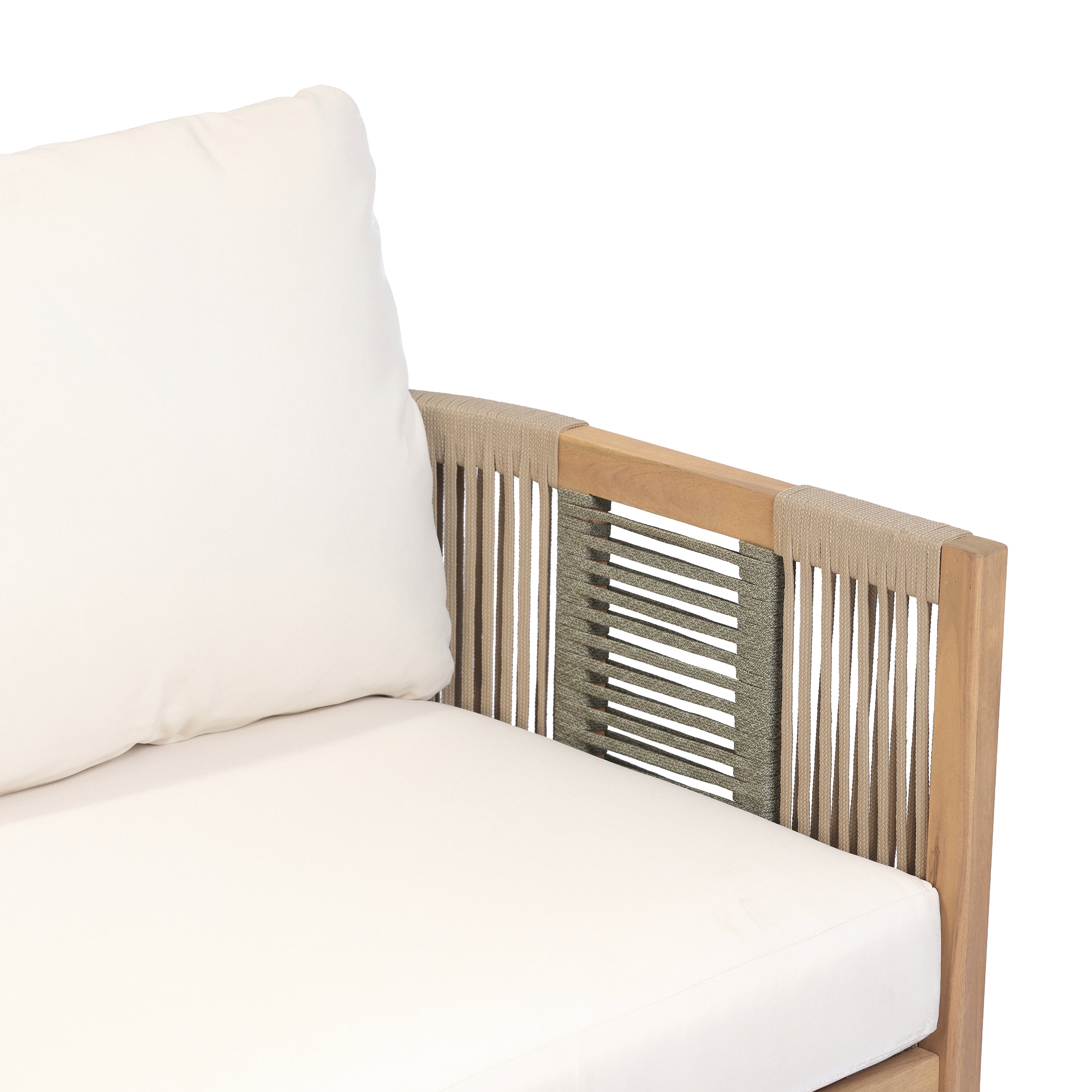 Potter Outdoor Acacia Wood 3-Seater Sofa