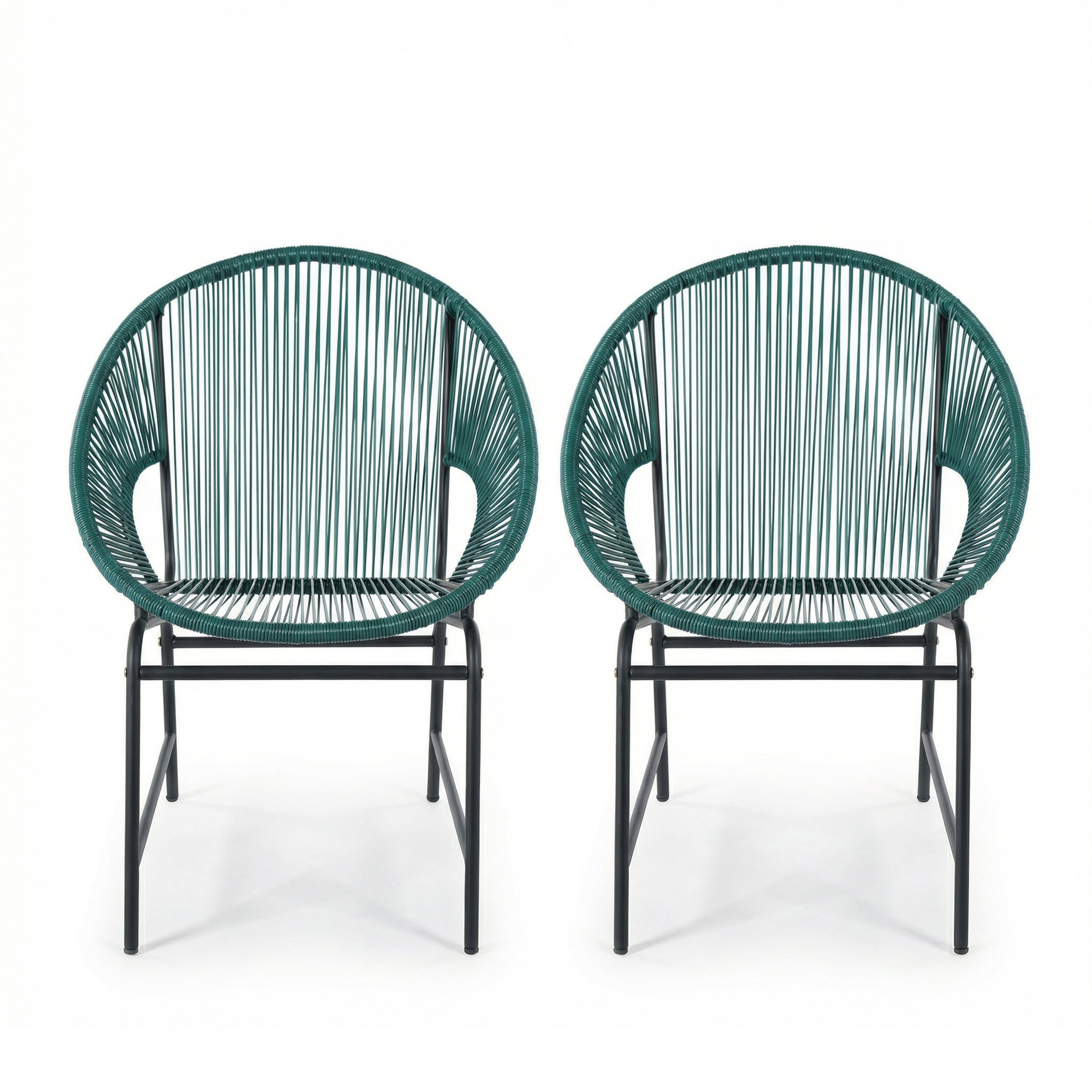 Nusa Outdoor Rattan Wicker Chair, Set of 2