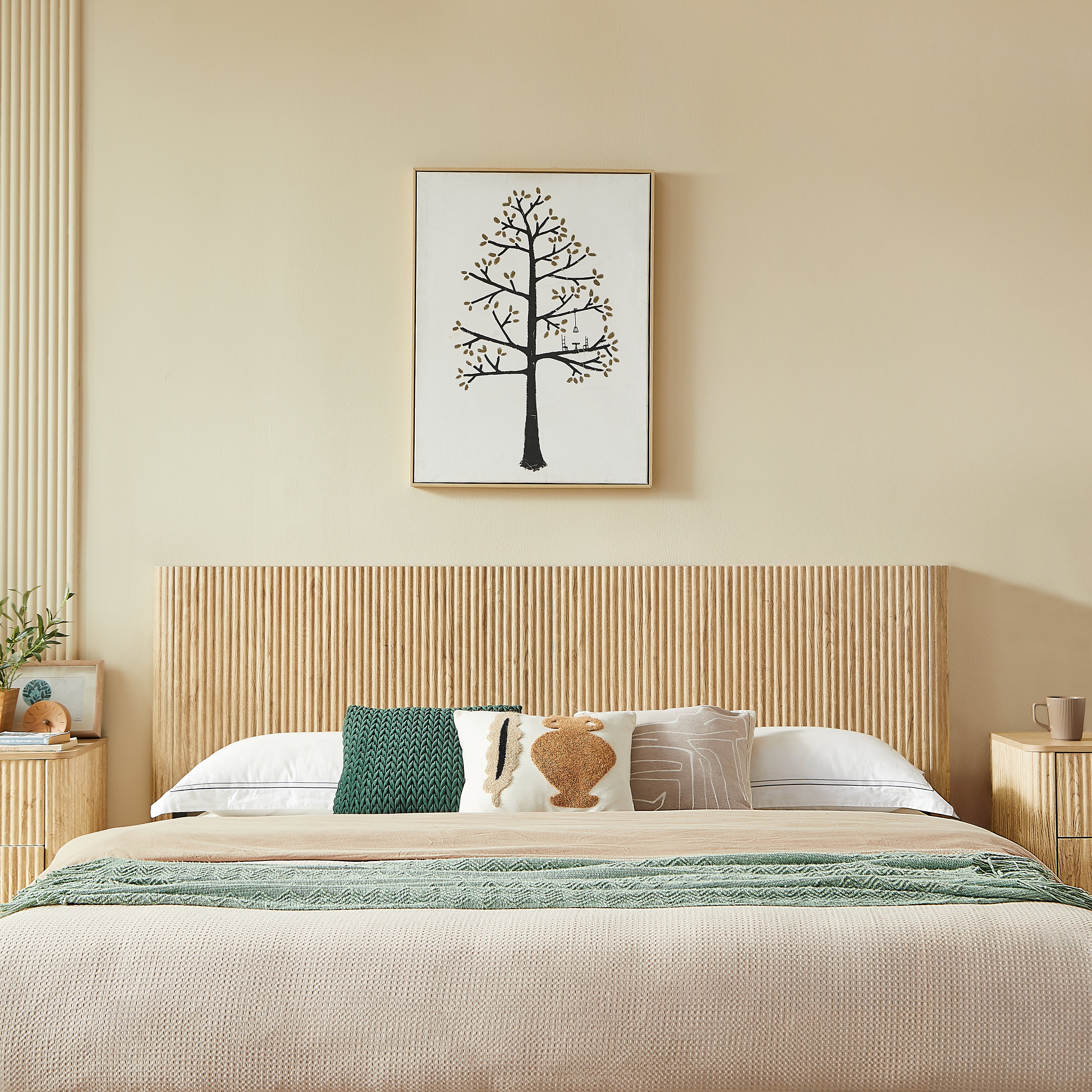 Fluted Lift Up Storage Bed