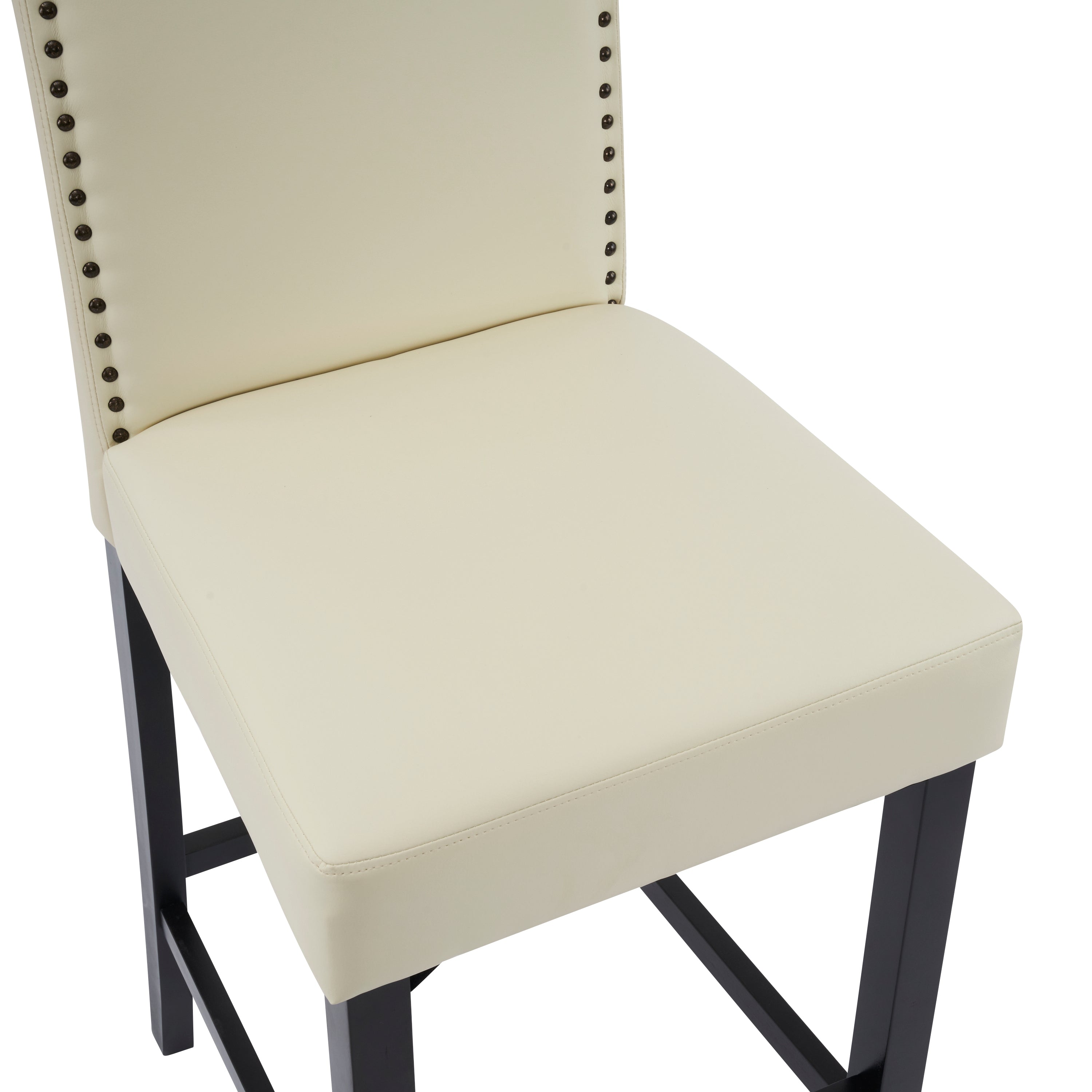 Upholstered Counter Stools with Rubberwood Legs