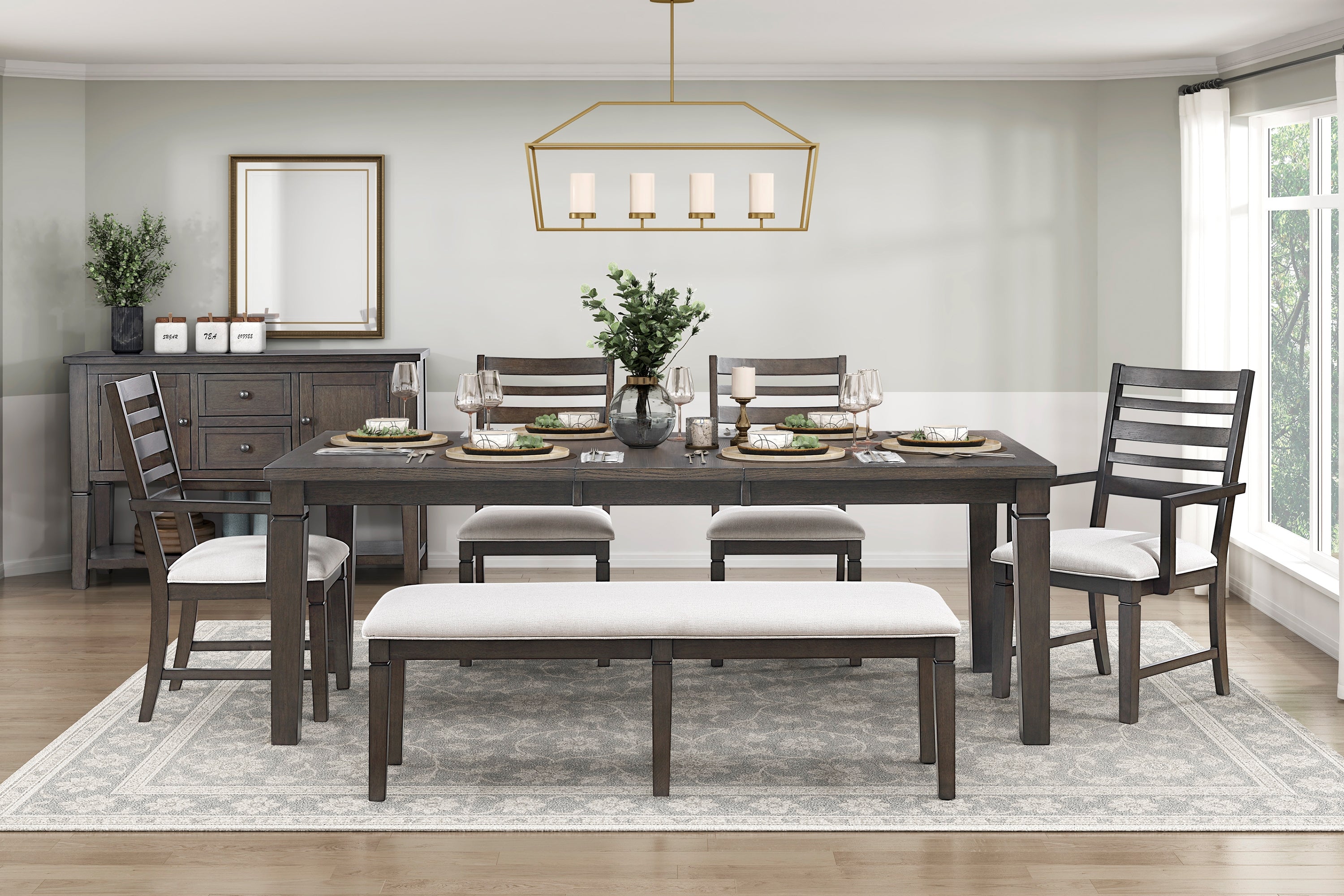 Classic Dark Espresso Expandable Dining Table