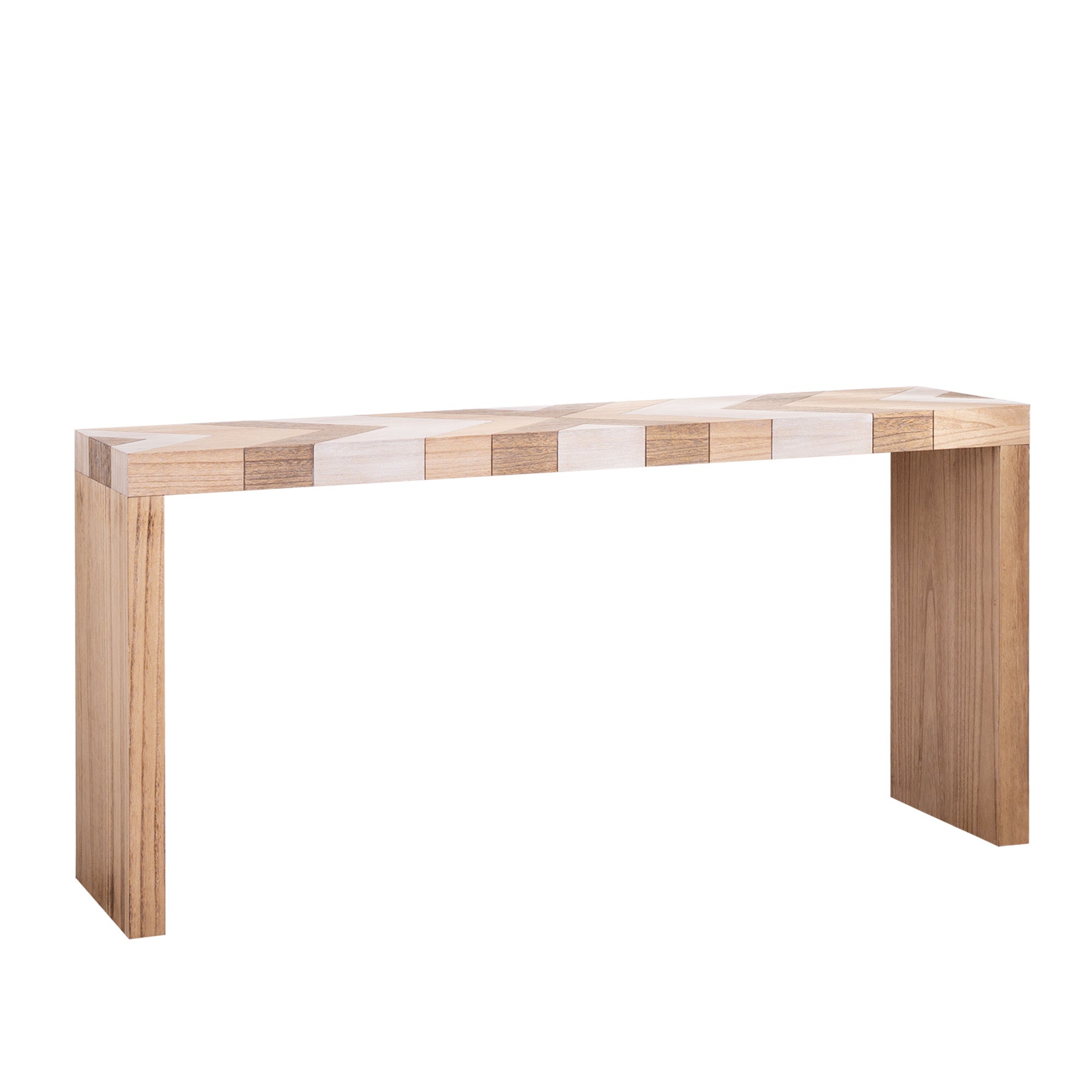 Entryway Table with Chevron Patterned Top