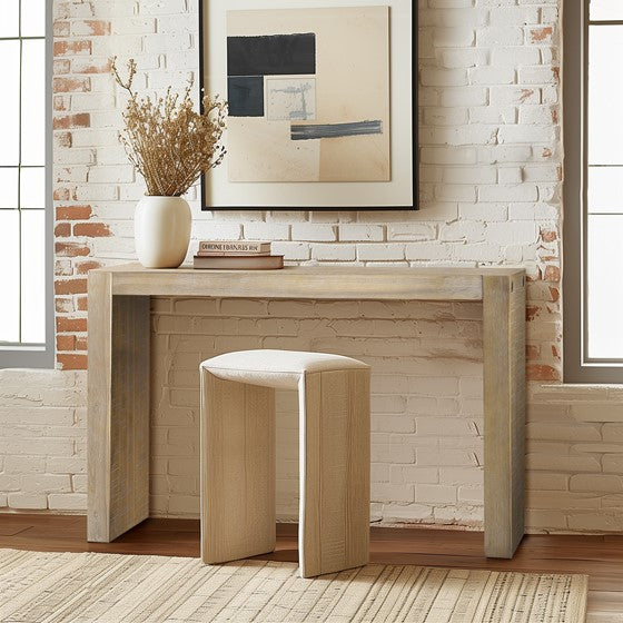 Solid Wood Waterfall Console Table