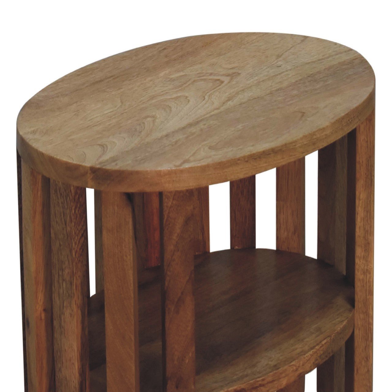 Alliance Double Shelf Bedside with Vertical Slats Design - Nightstands