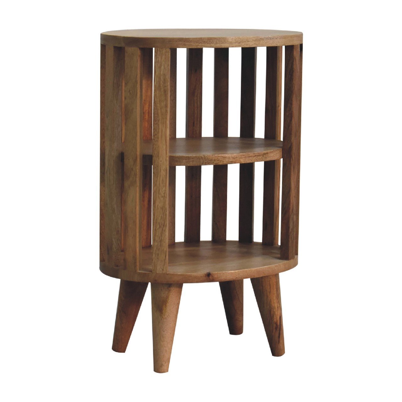 Alliance Double Shelf Bedside with Vertical Slats Design - Nightstands
